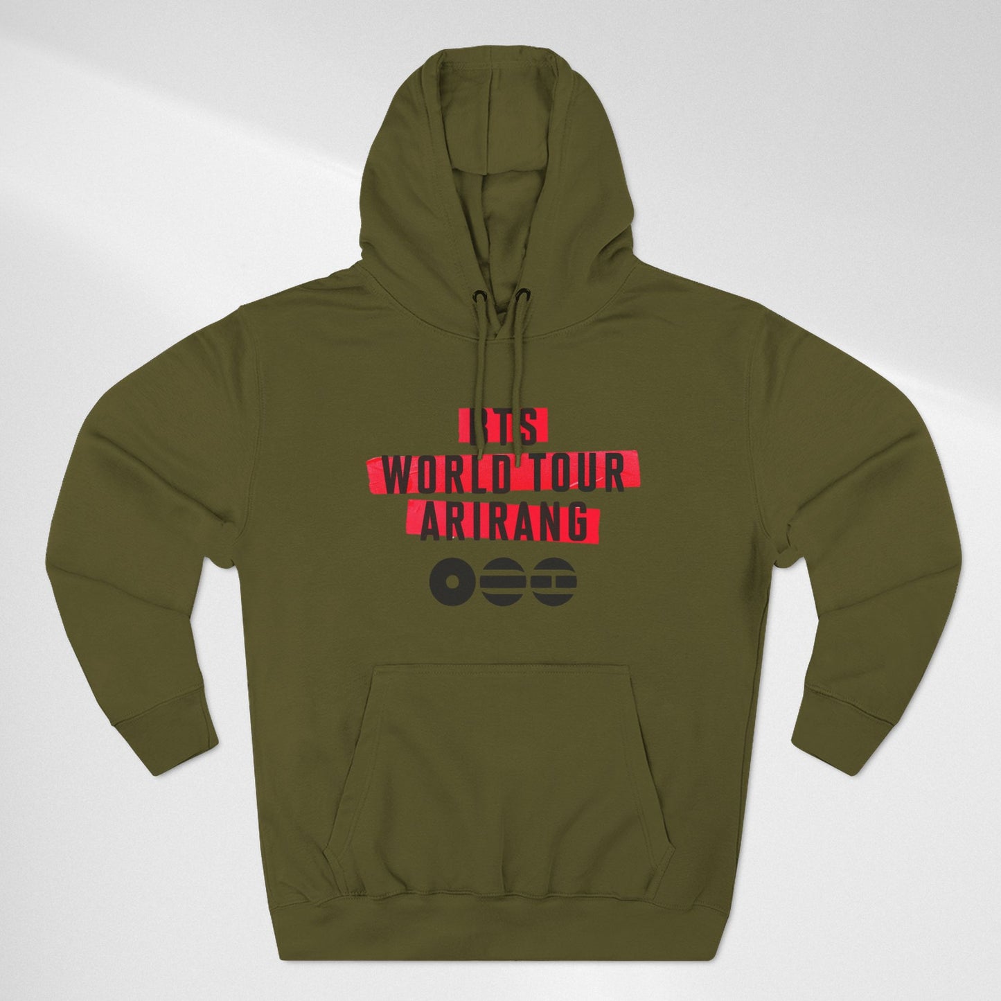 BTS World Tour Hoodie — 'Arirang' Fleece Pullover with Tour Dates