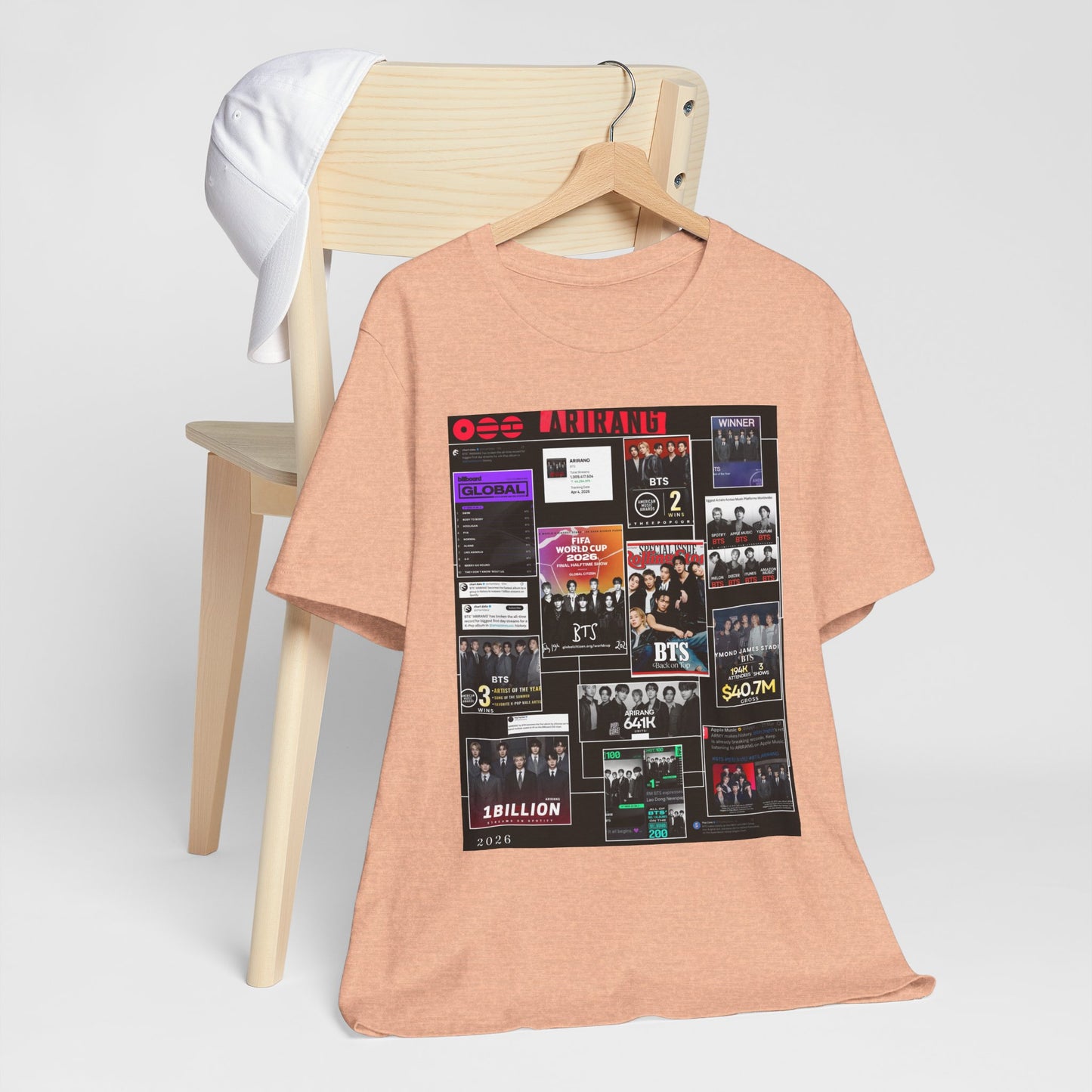 BTS  ARIRANG Collage Graphic Tee — K‑Pop Fan Tribute Shirt