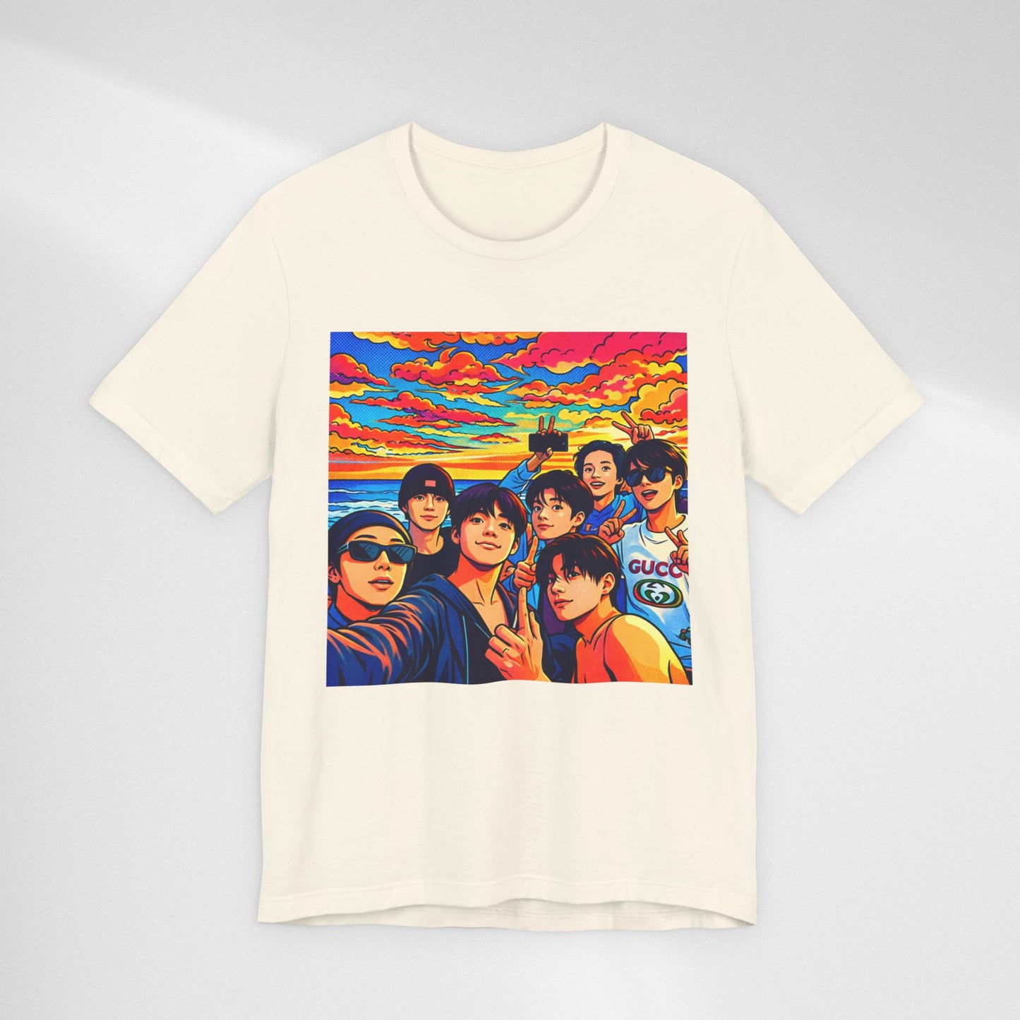 BTS Vibrant Sunset Group Portrait Tee