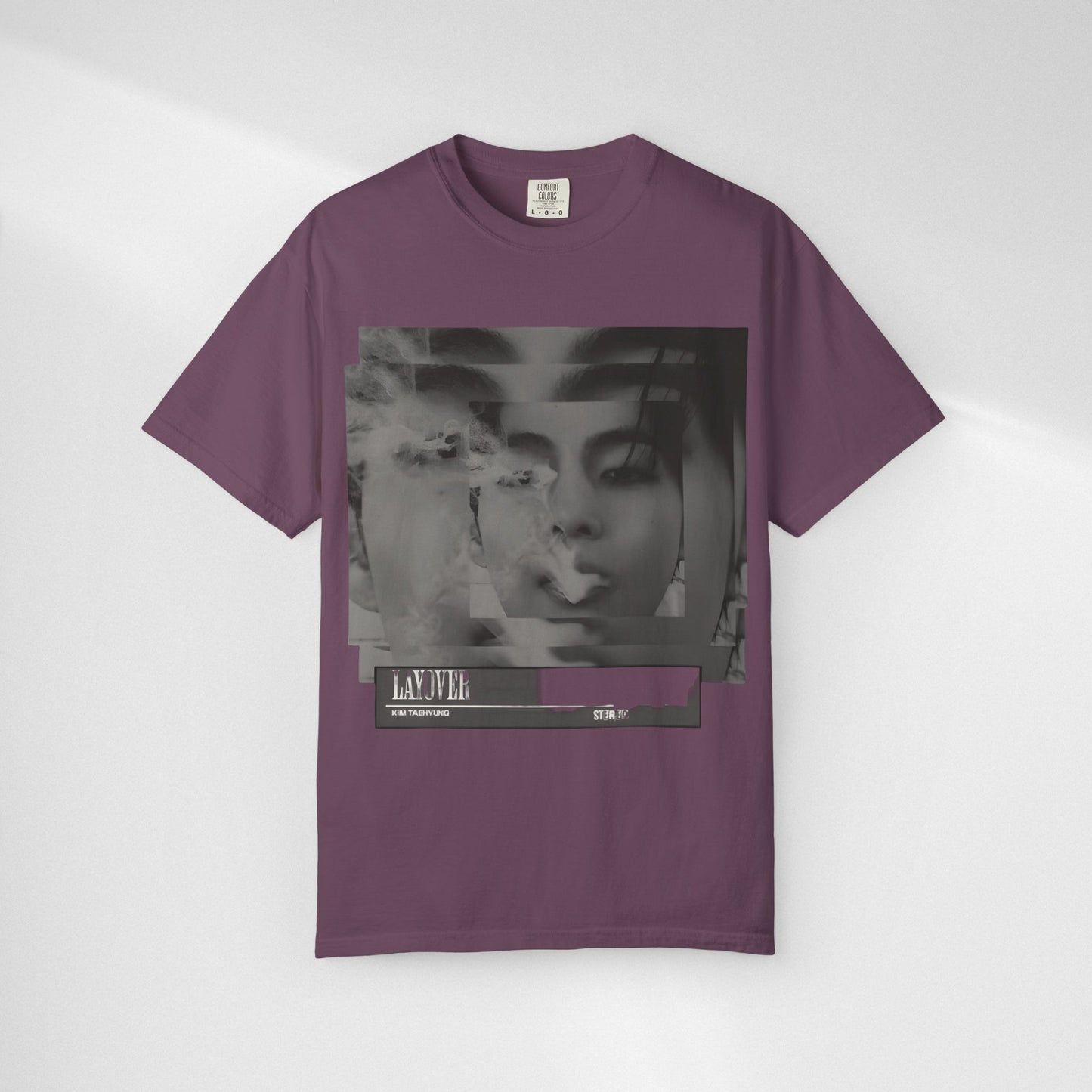 V Graphic Tee — Noir Glitch Portrait T-Shirt