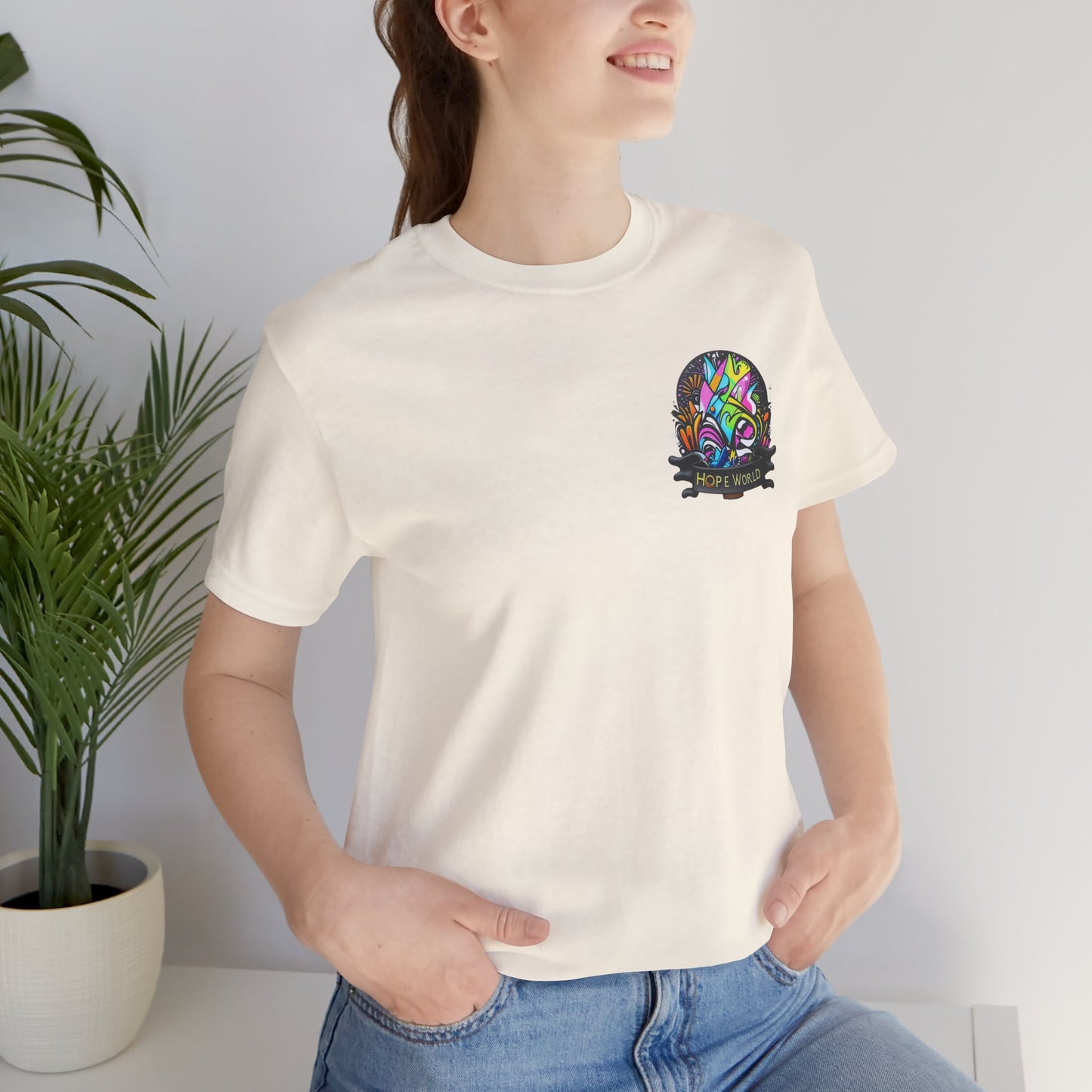 Hope World Graphic Tee — Colorful Graffiti BTS-Inspired Shirt