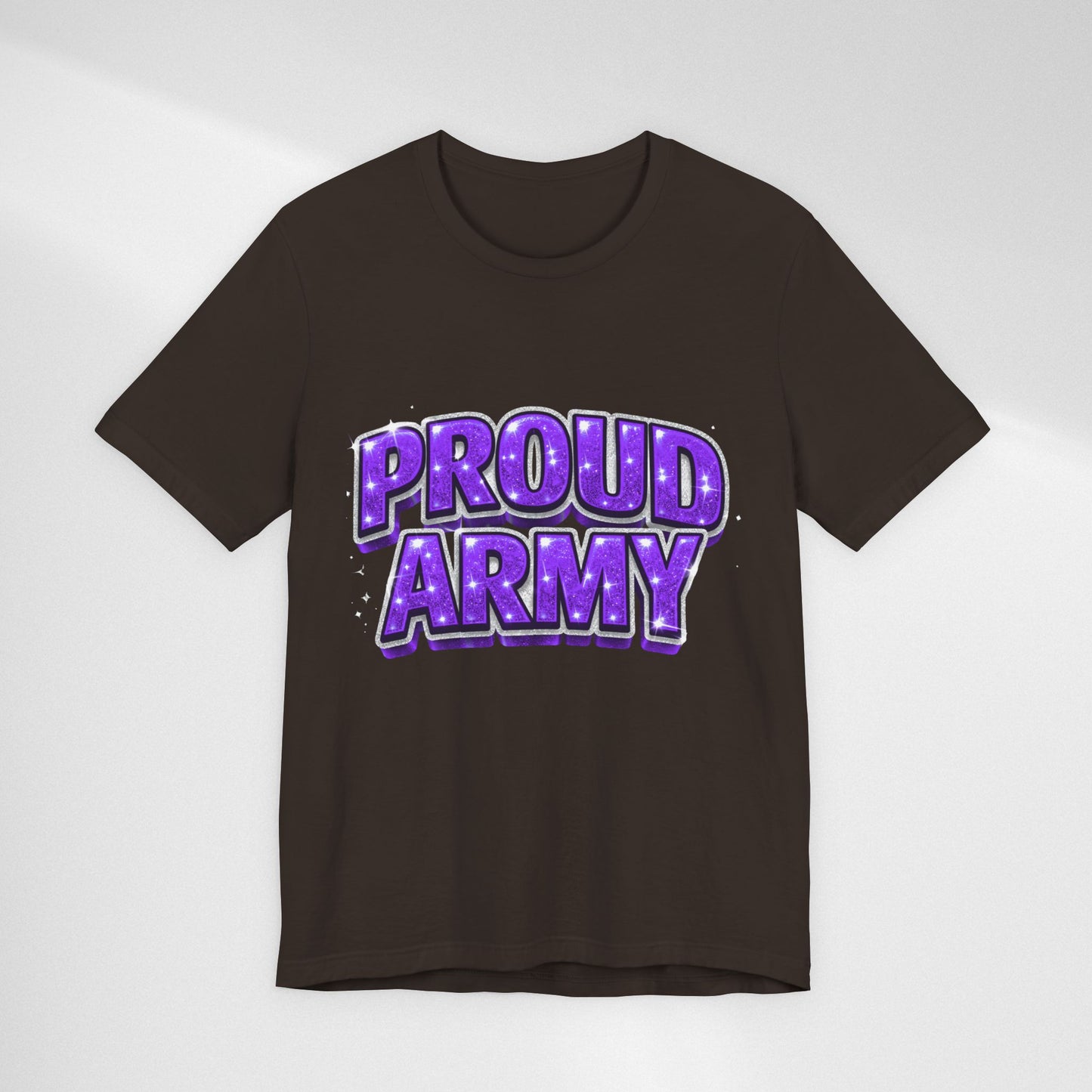 Proud Army T-Shirt — Bold Purple BTS Support Tee