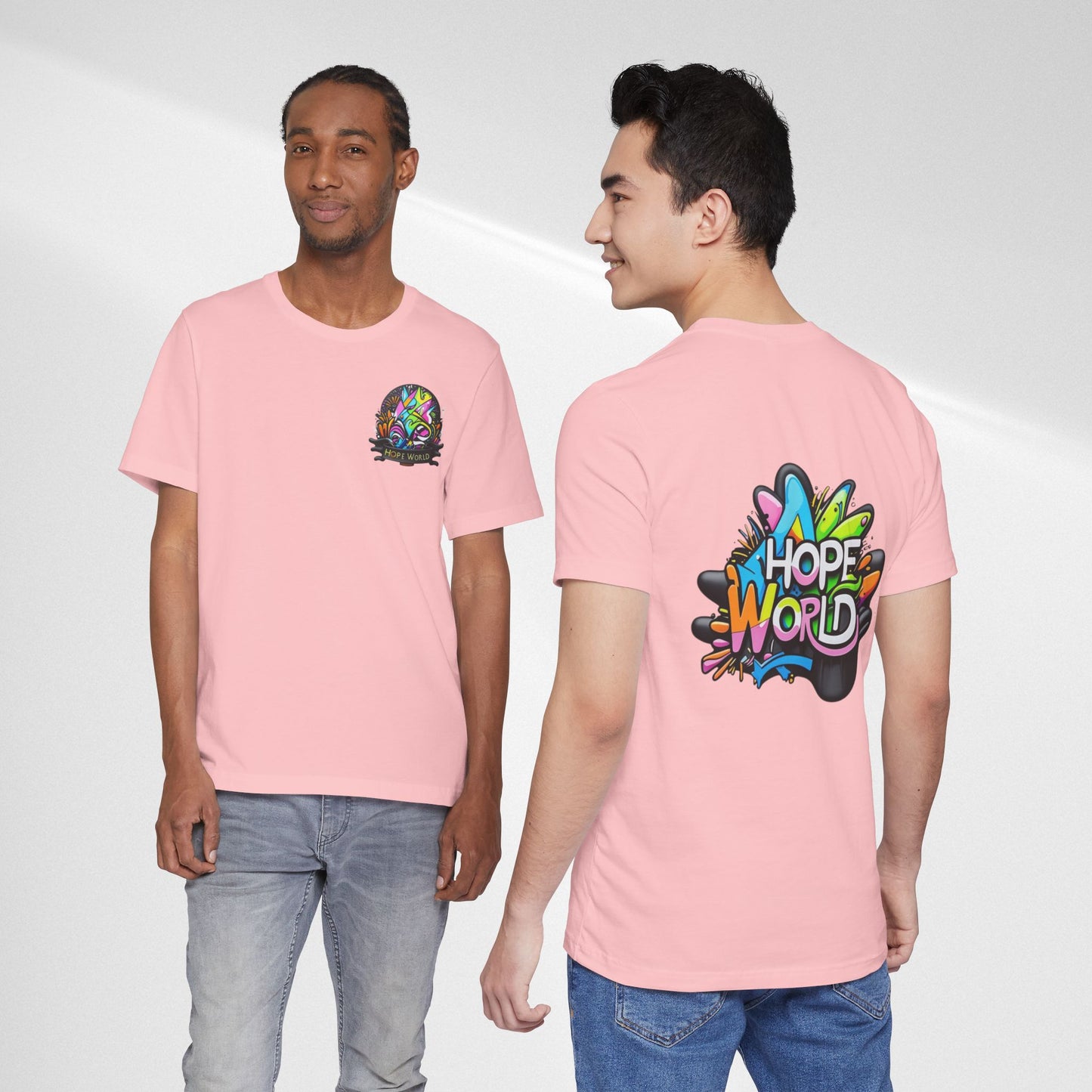 Hope World Graphic Tee — Colorful Graffiti BTS-Inspired Shirt