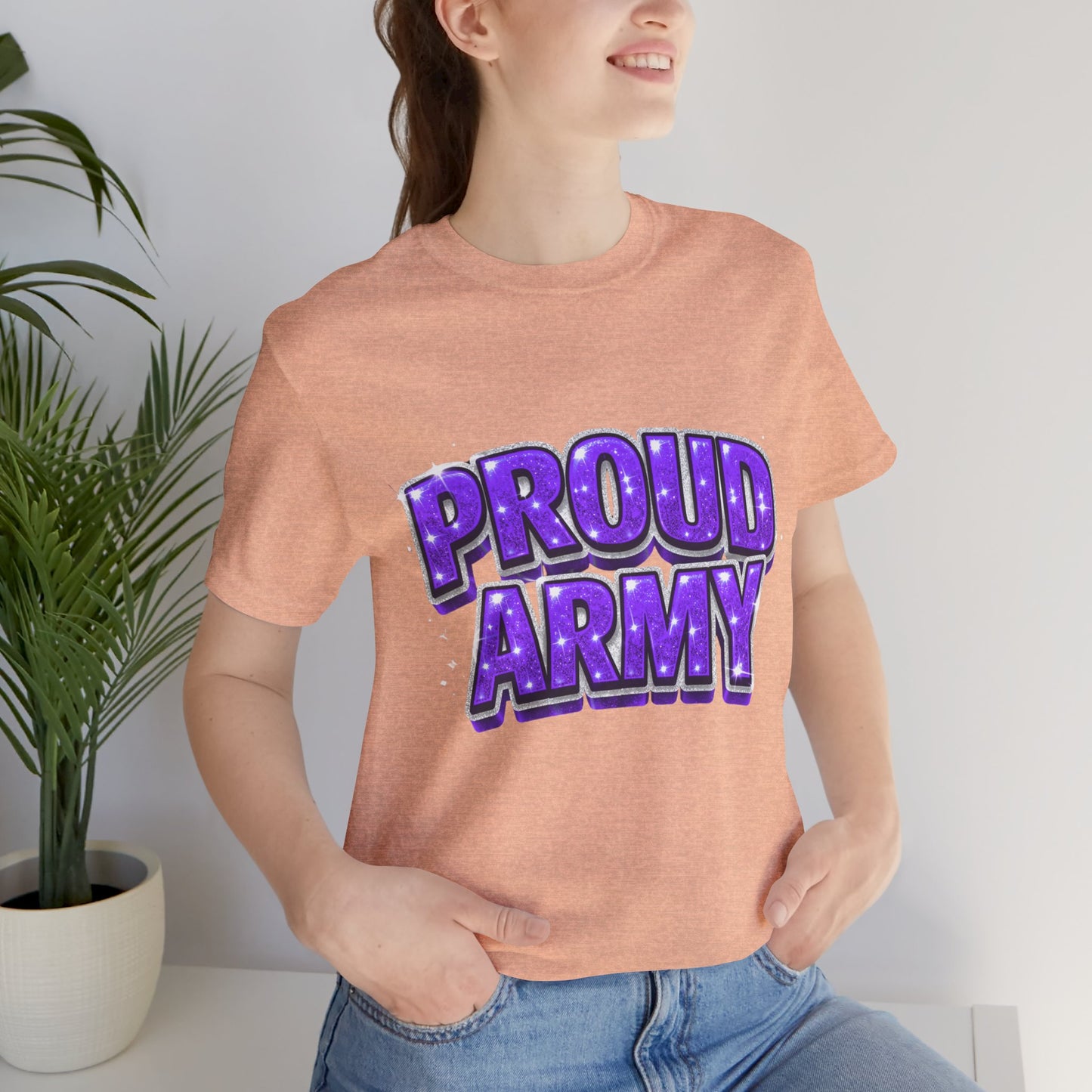 Proud Army T-Shirt — Bold Purple BTS Support Tee