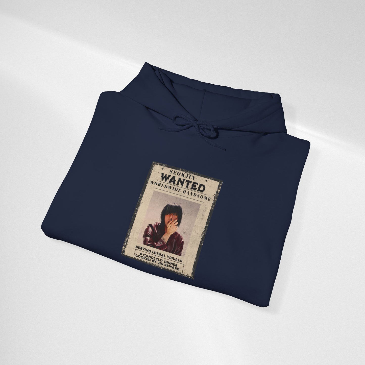 Jin Hoodie — "WANTED" Vintage Photo Poster Graphic Hoodie