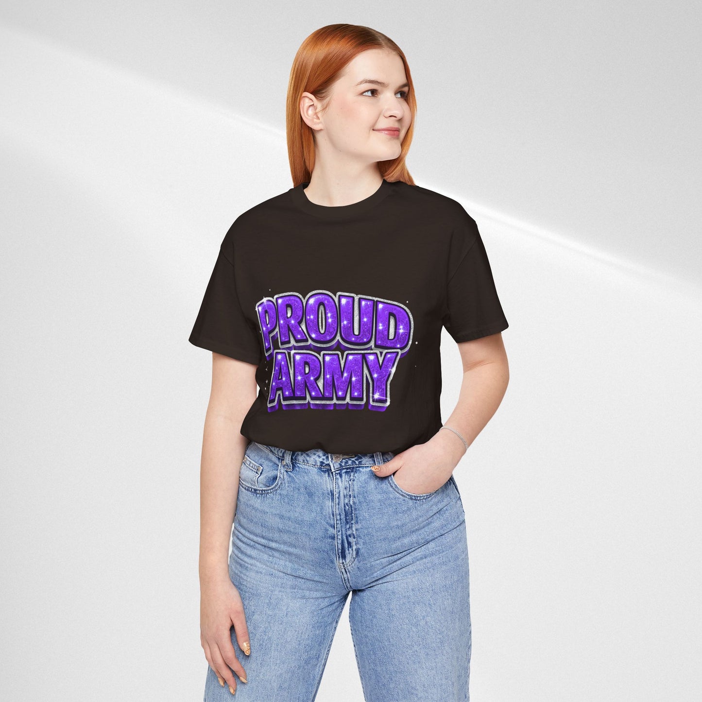 Proud Army T-Shirt — Bold Purple BTS Support Tee