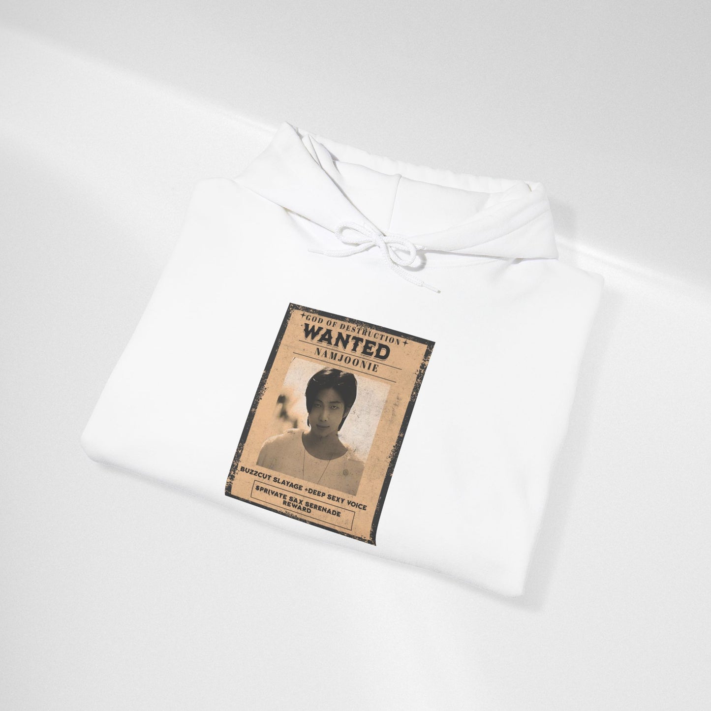 Hoodie - Vintage Namjoon 'WANTED' Poster Graphic Pullover