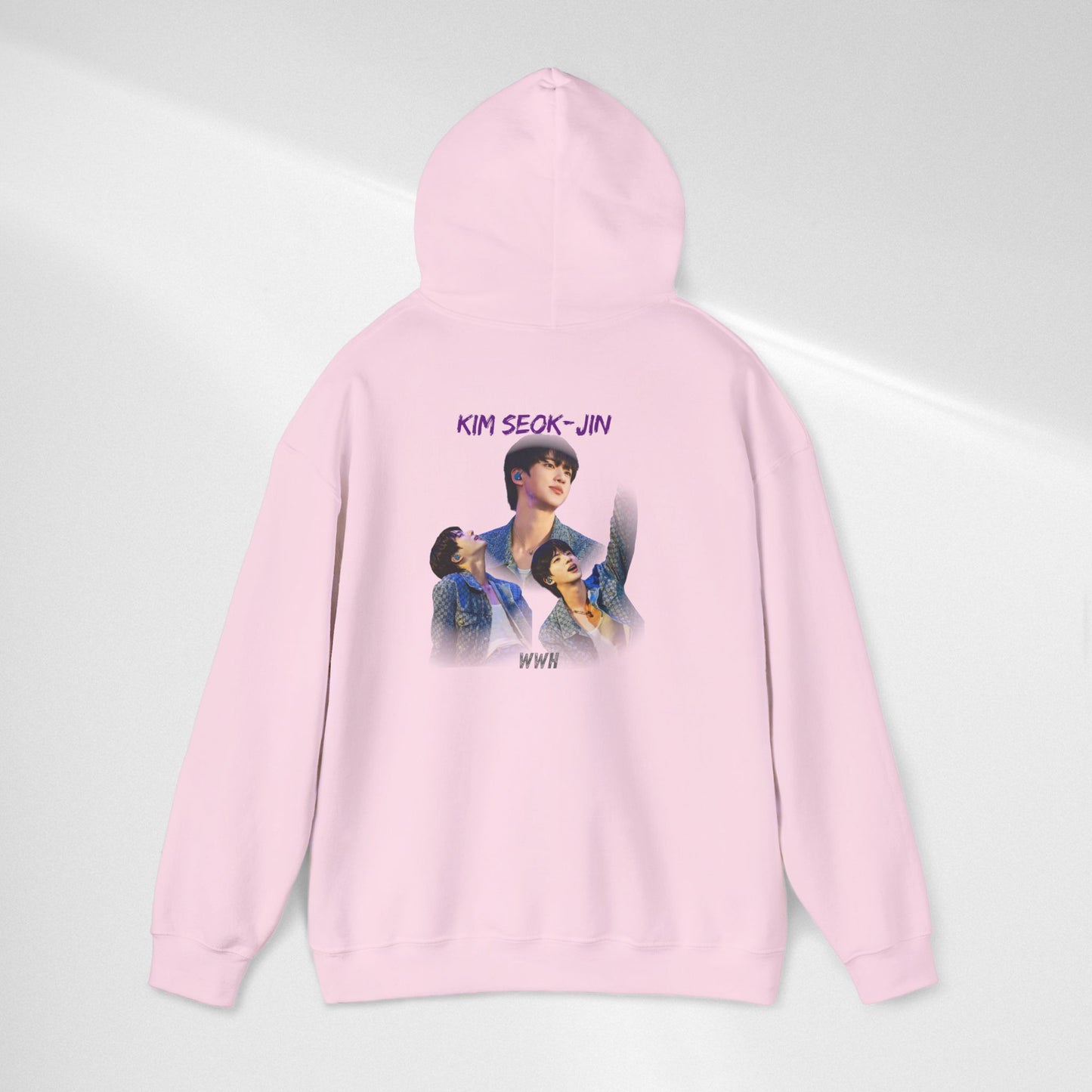 JIN Graphic Hoodie — Artistic Three-Image Portrait Design