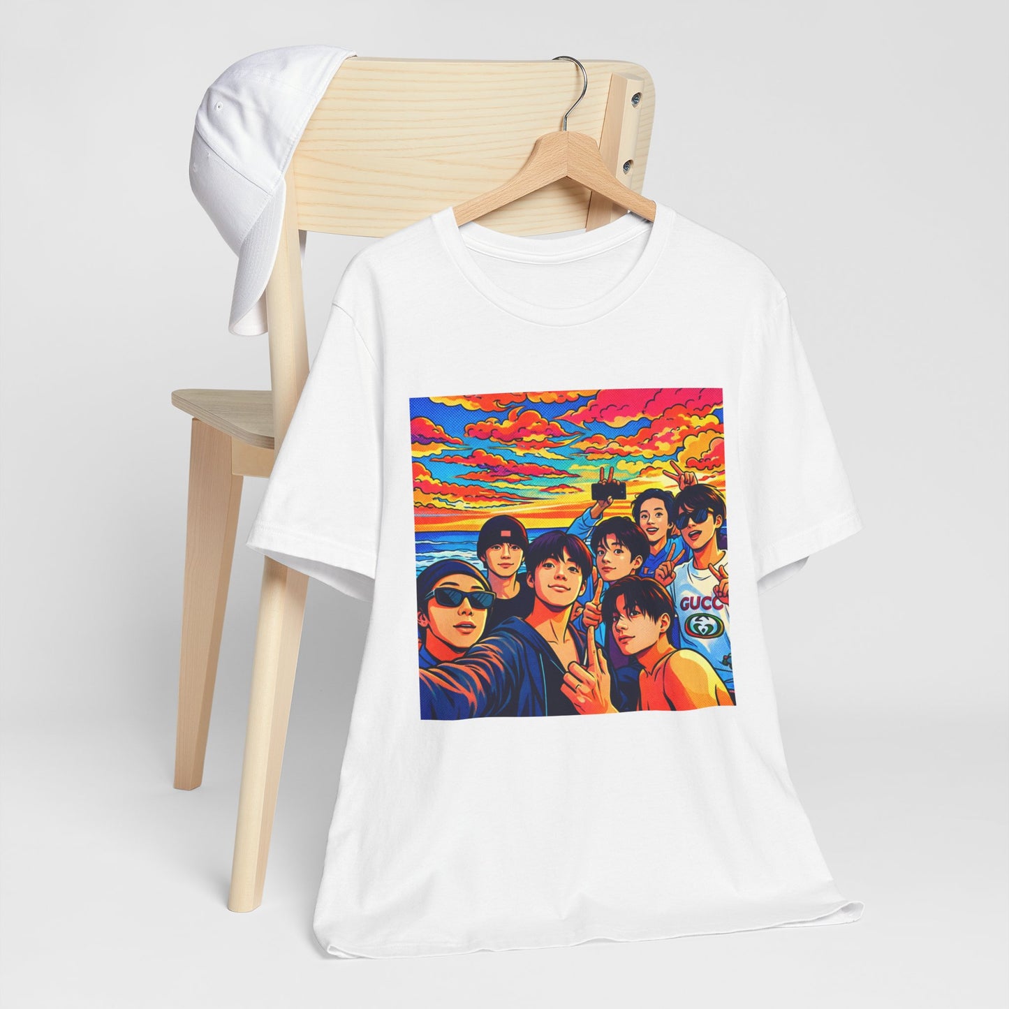 BTS Vibrant Sunset Group Portrait Tee