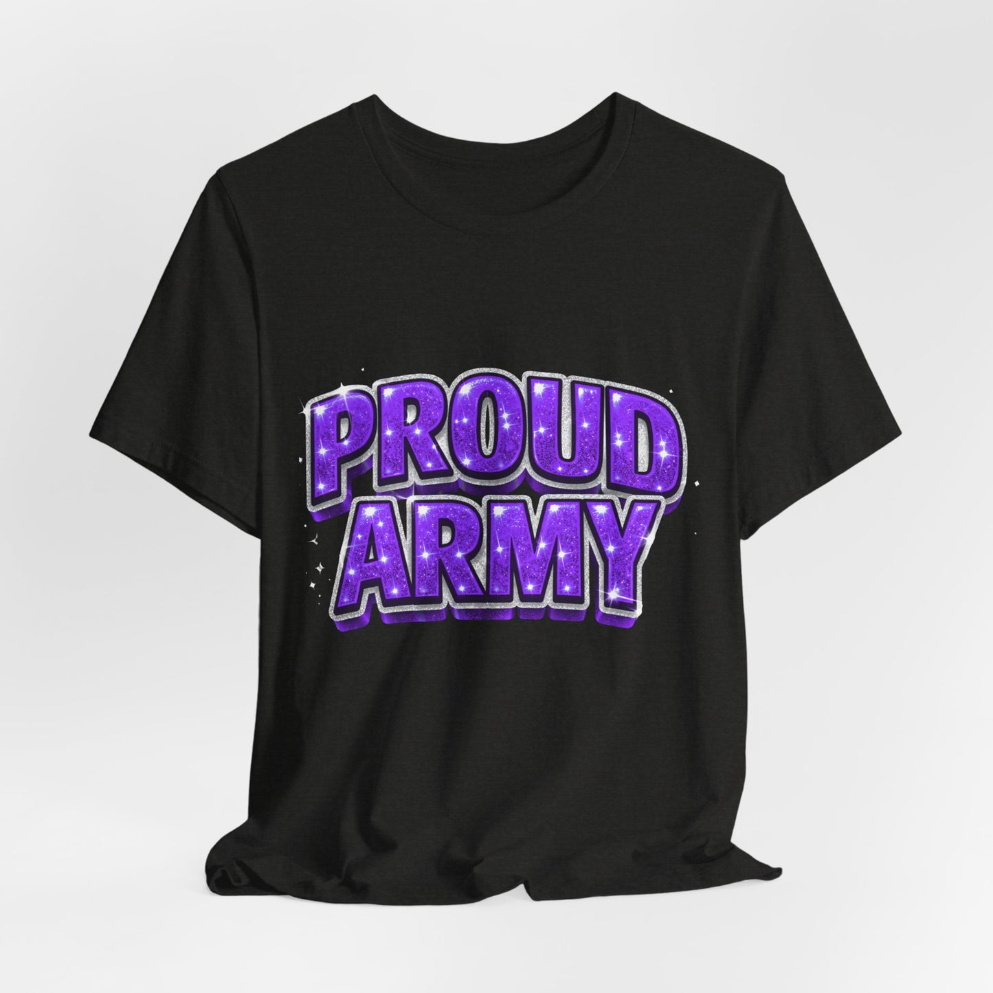 Proud Army T-Shirt — Bold Purple BTS Support Tee
