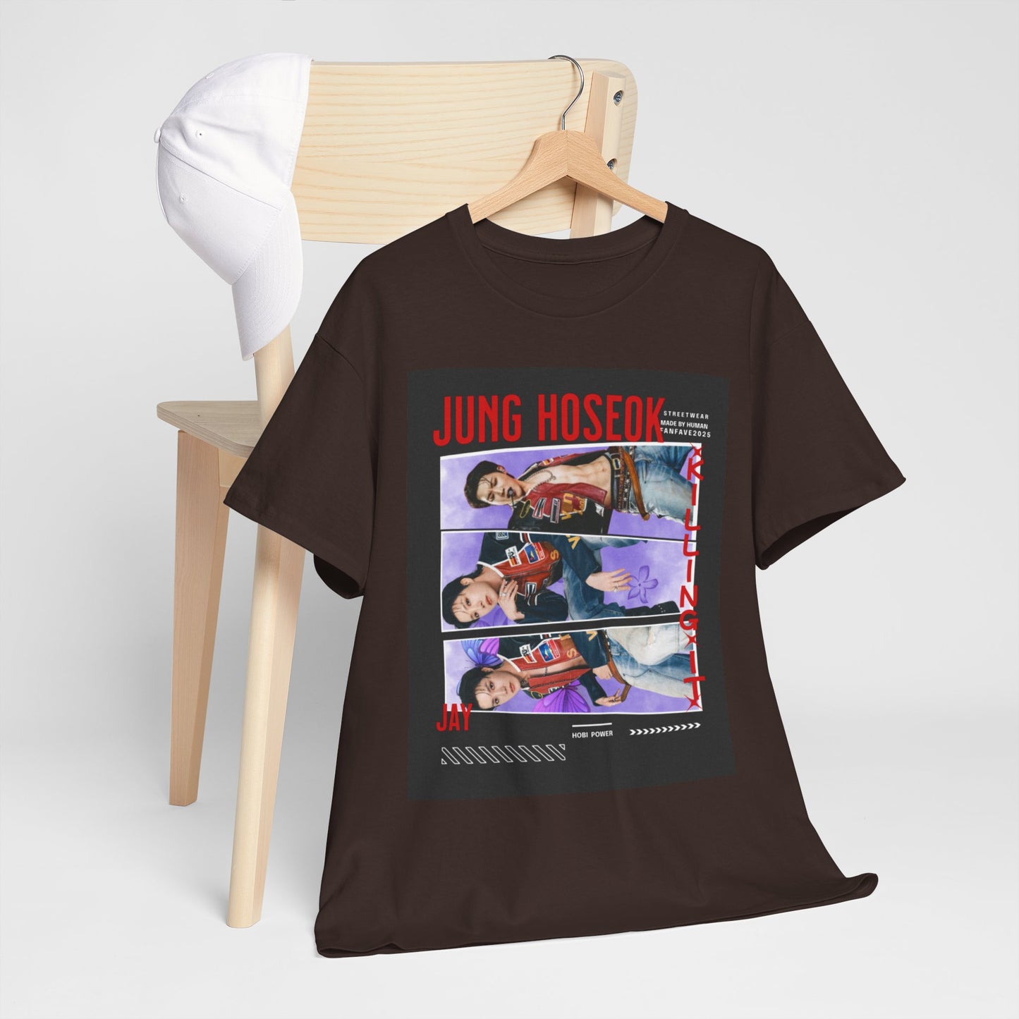 Jung Hoseok Photo Collage Tee — Retro K-Pop Fan Shirt
