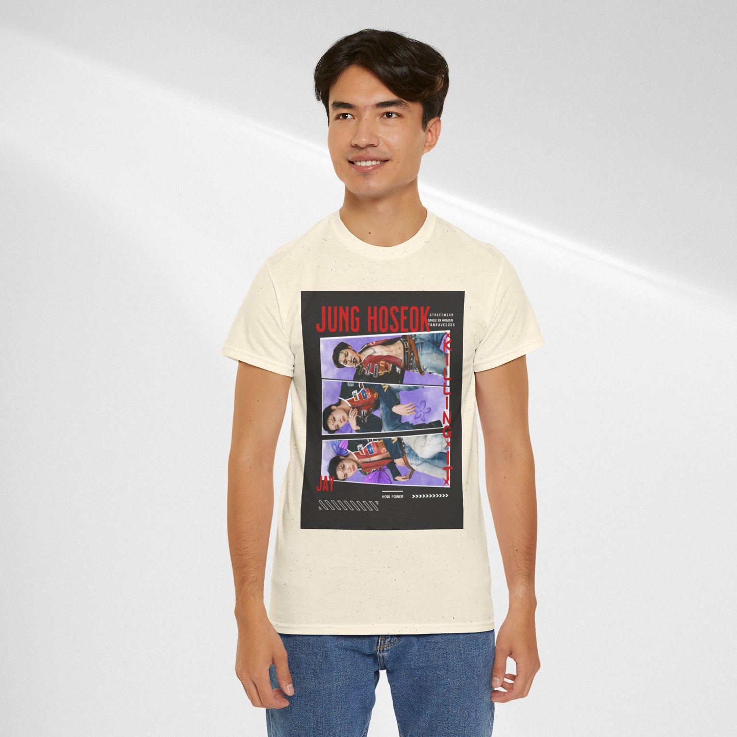 Jung Hoseok Photo Collage Tee — Retro K-Pop Fan Shirt