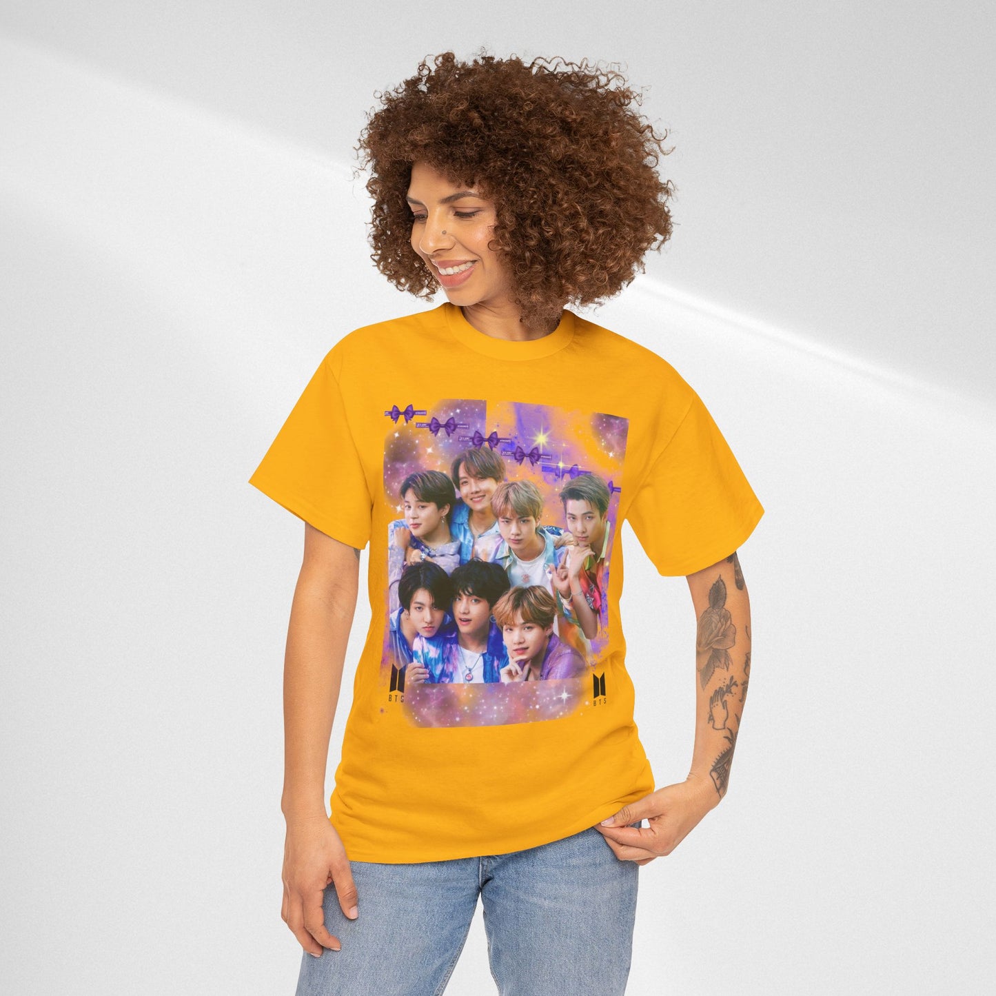 BTS Collage Tee — Purple Dream Photo Graphic T-Shirt