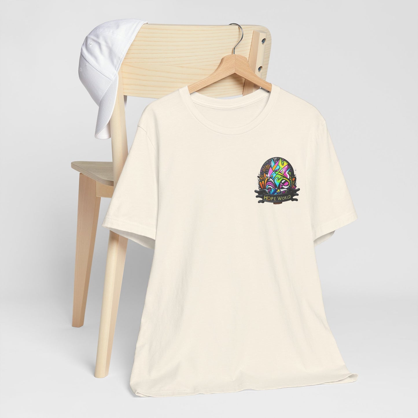 Hope World Graphic Tee — Colorful Graffiti BTS-Inspired Shirt