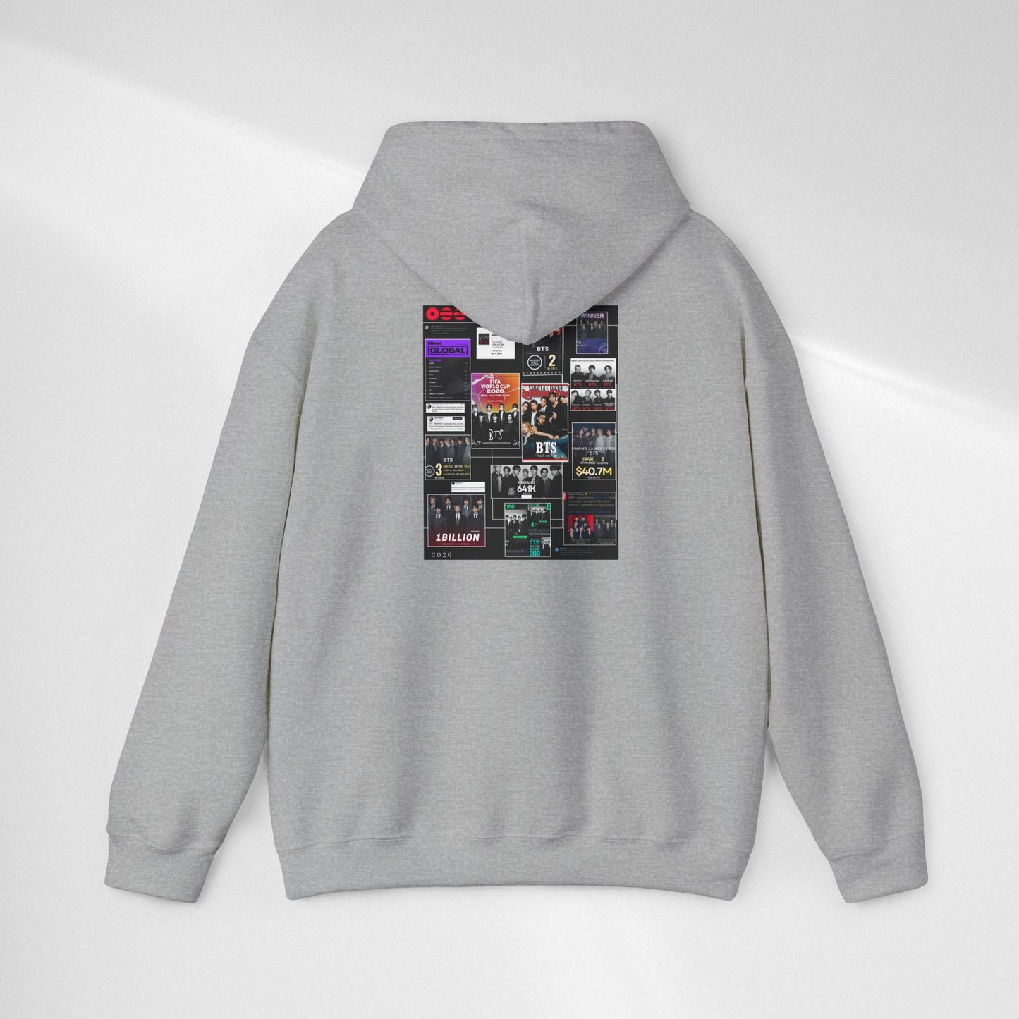BTS ARIRANG Band Poster Collage Hoodie — Vintage Gig Tour Graphic Sweatshirt