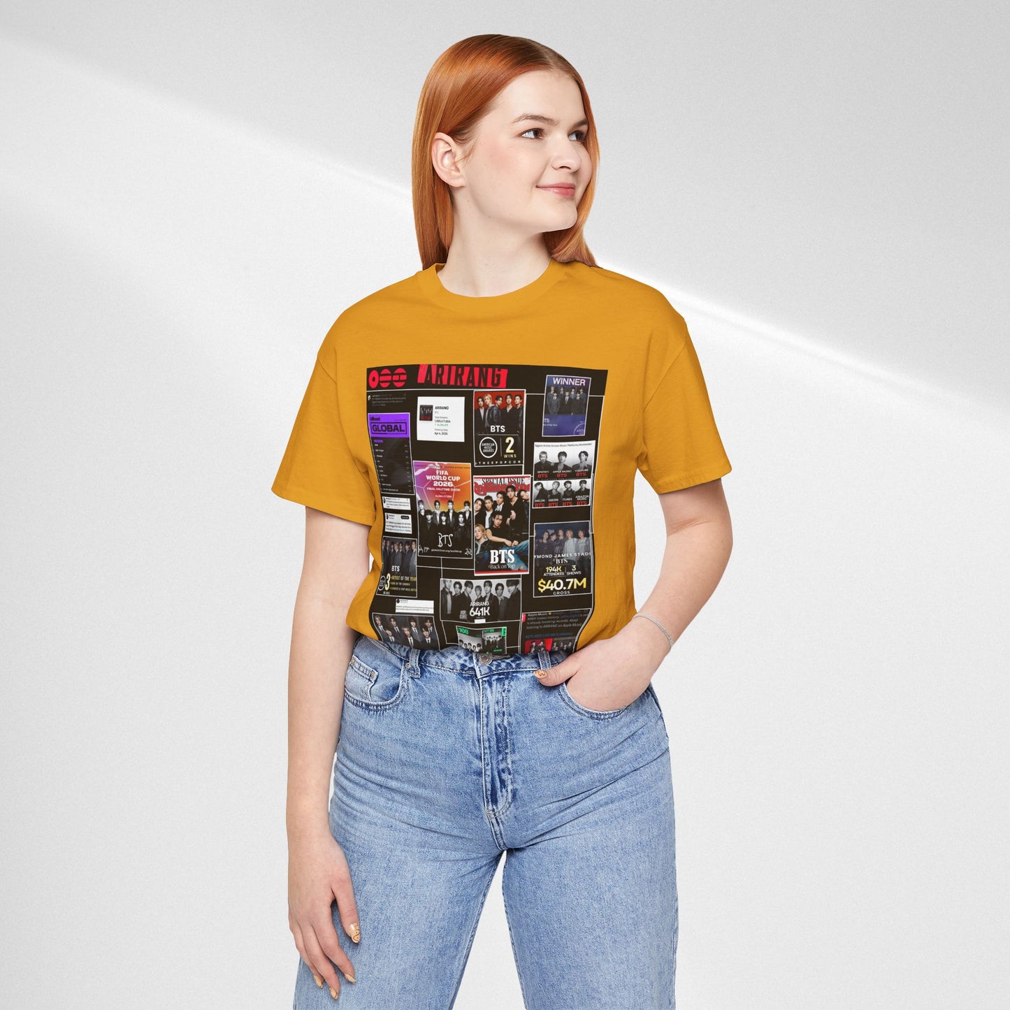 BTS  ARIRANG Collage Graphic Tee — K‑Pop Fan Tribute Shirt