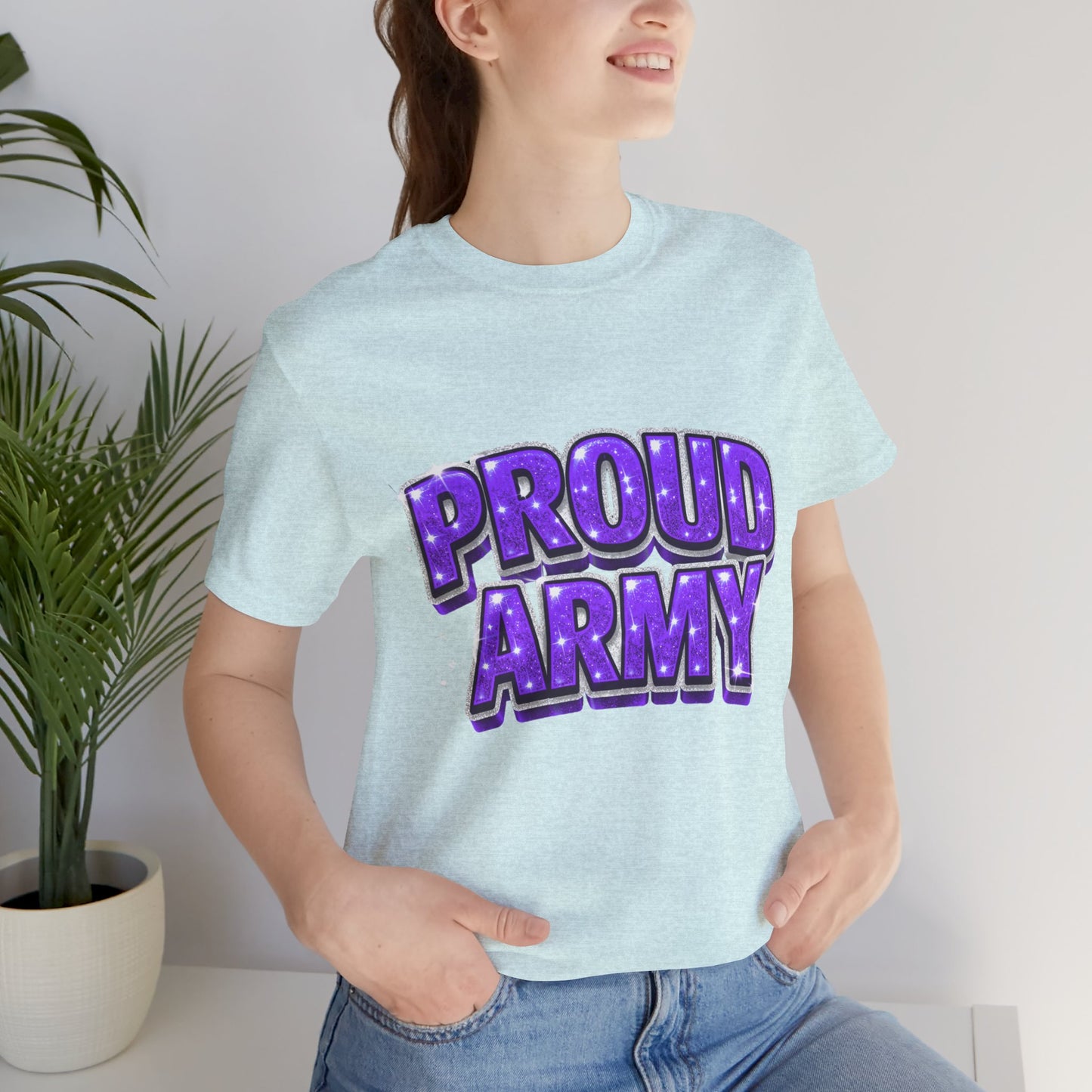 Proud Army T-Shirt — Bold Purple BTS Support Tee