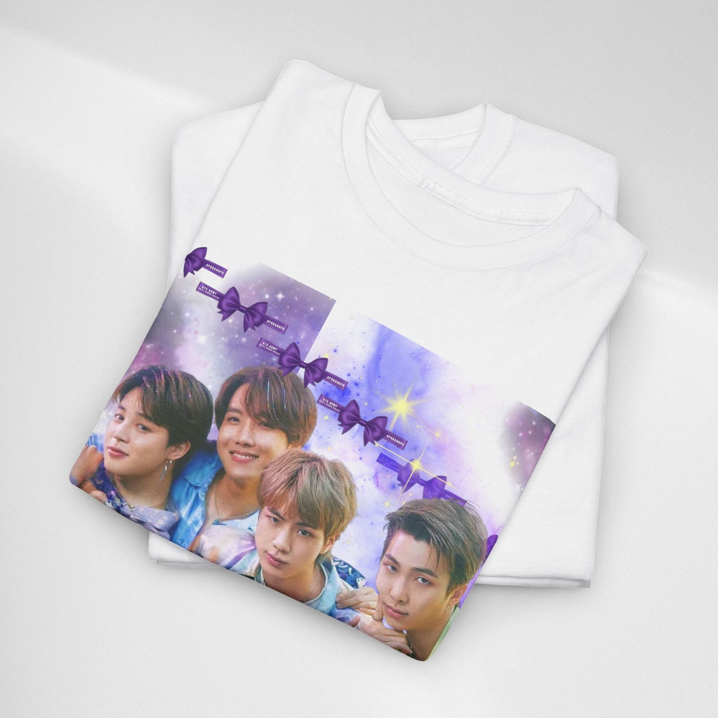 BTS Collage Tee — Purple Dream Photo Graphic T-Shirt