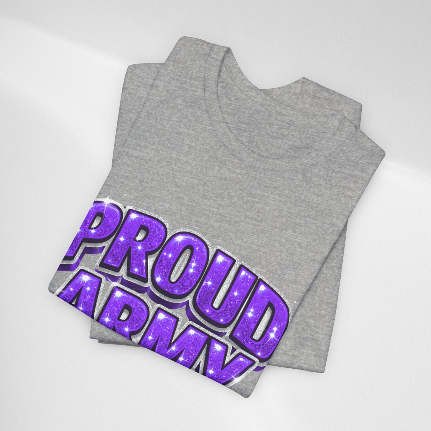 Proud Army T-Shirt — Bold Purple BTS Support Tee