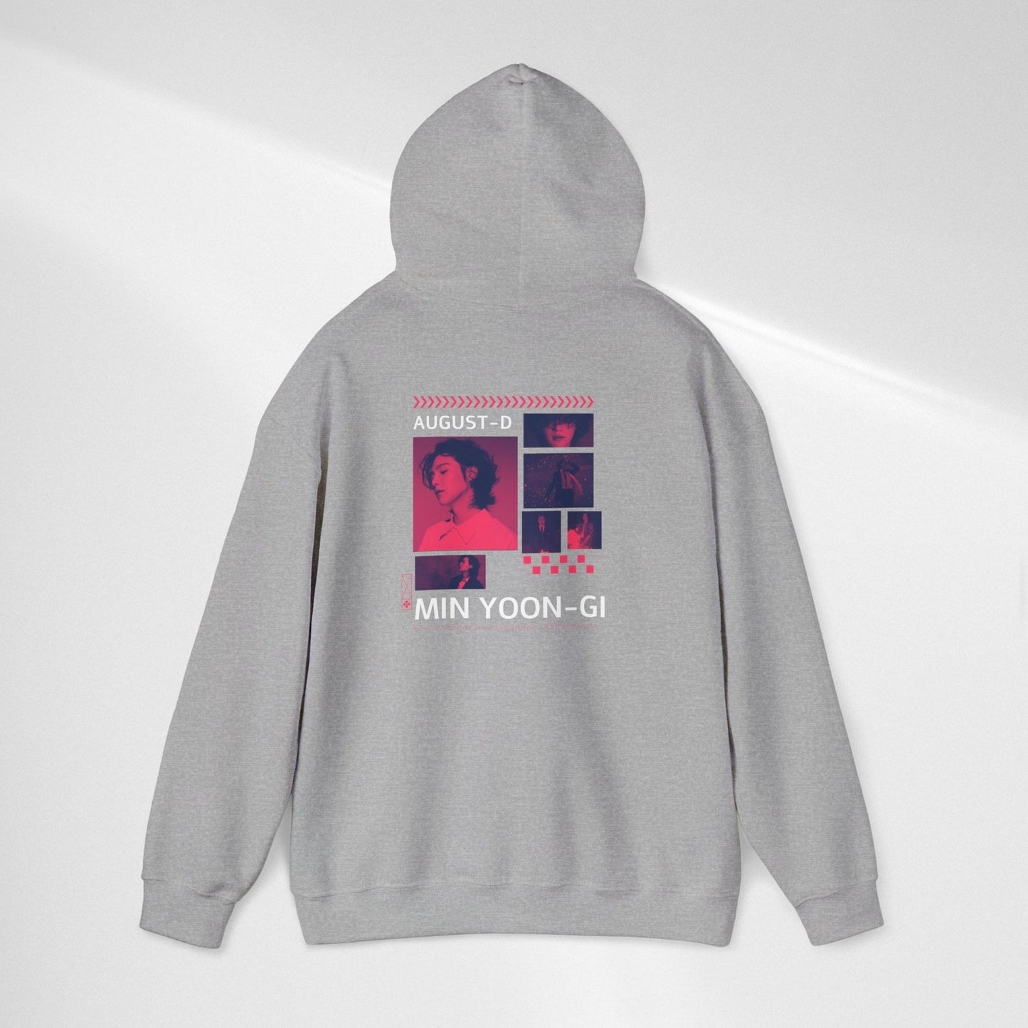 Min Yoon-gi Photo Grid Hoodie — K-Pop Retro Tour Aesthetic