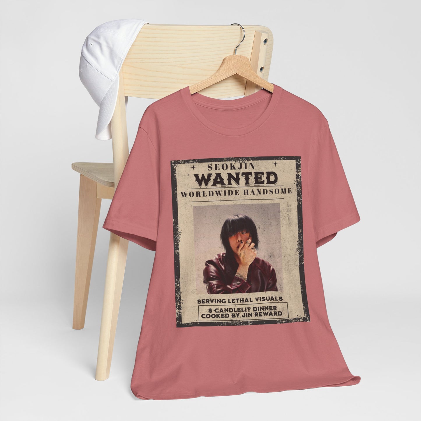 T-Shirt — 'Seokjin Wanted: Worldwide Handsome' Vintage Poster Tee