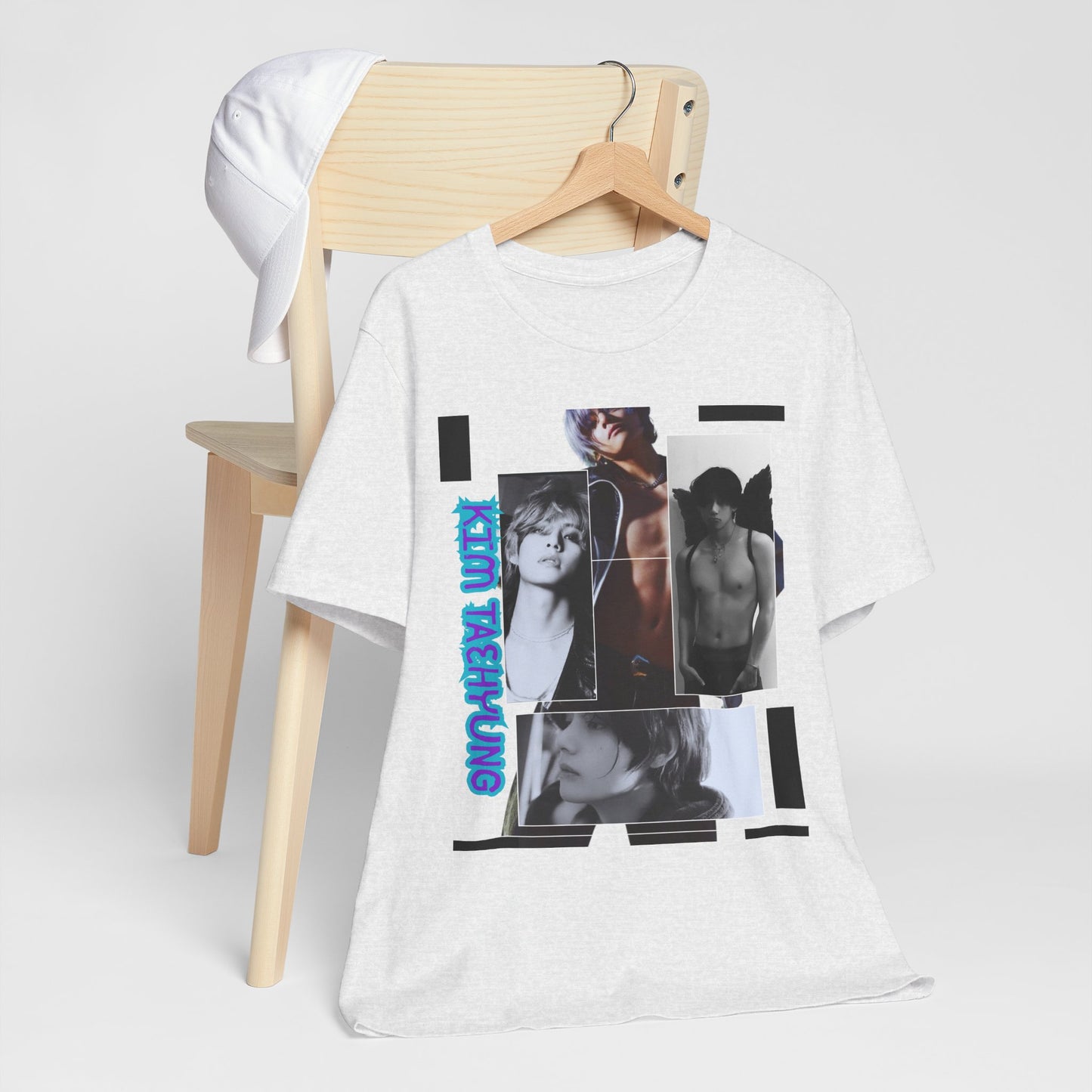 TAE Photo Collage Graphic Tee — Retro Black & White Portraits