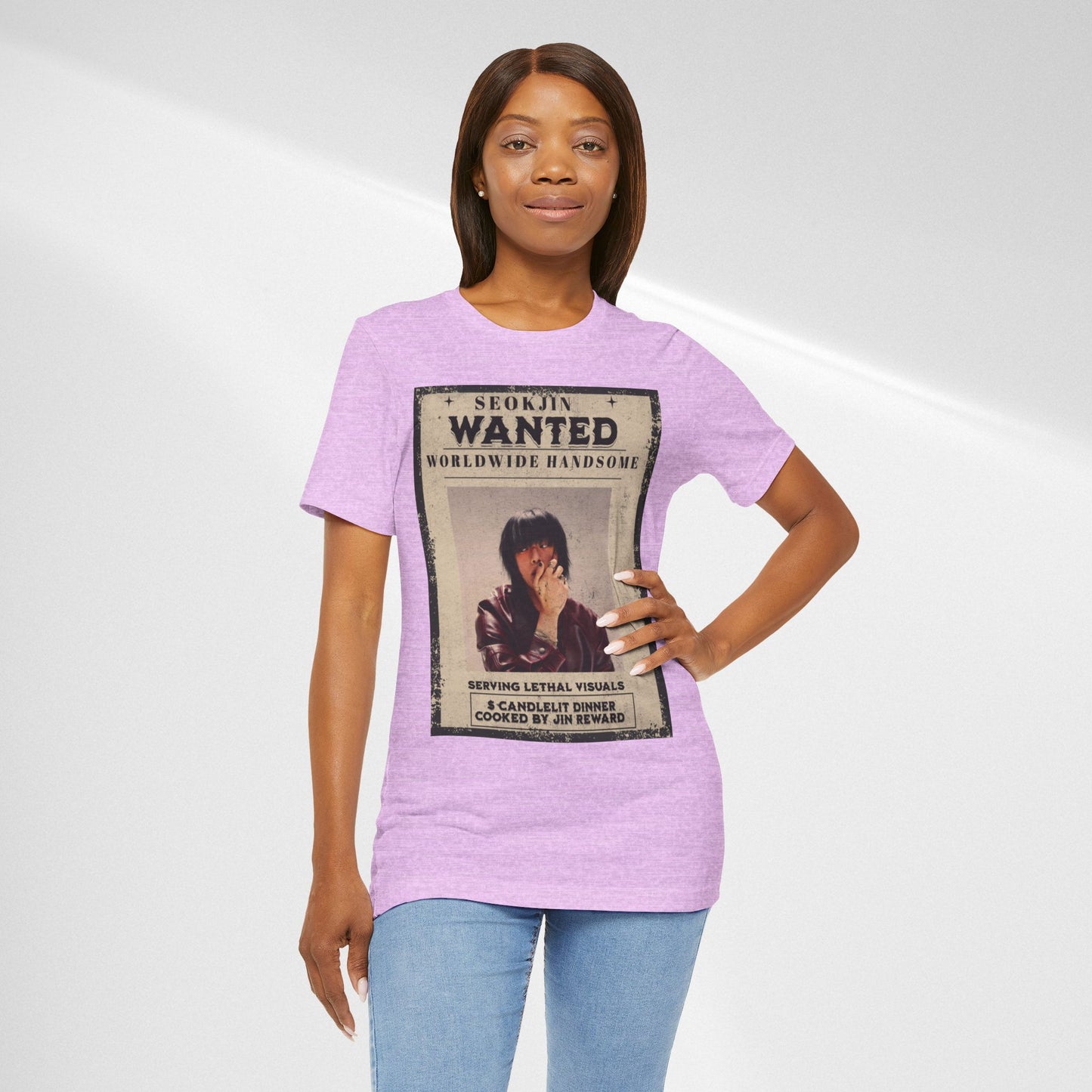 T-Shirt — 'Seokjin Wanted: Worldwide Handsome' Vintage Poster Tee