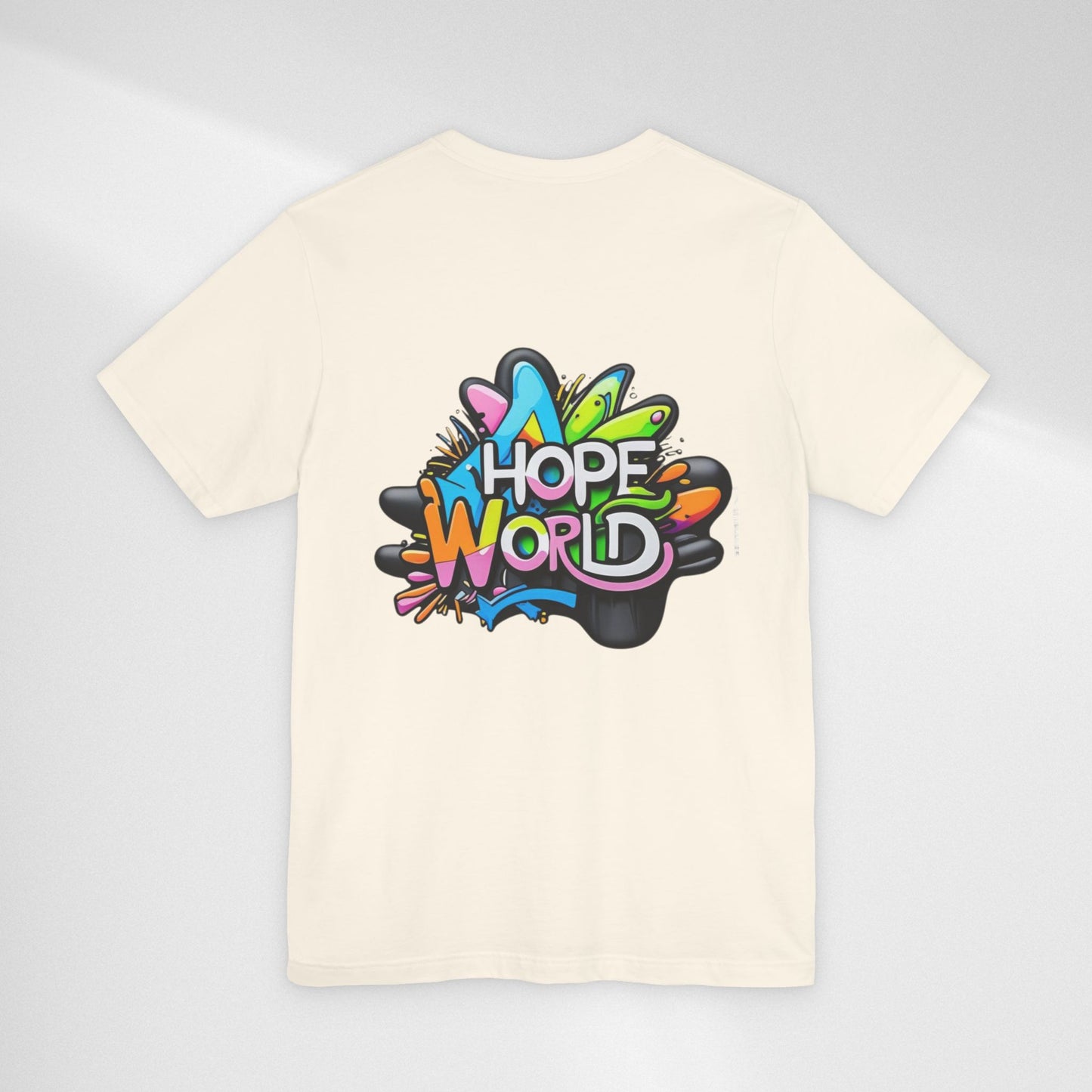 Hope World Graphic Tee — Colorful Graffiti BTS-Inspired Shirt