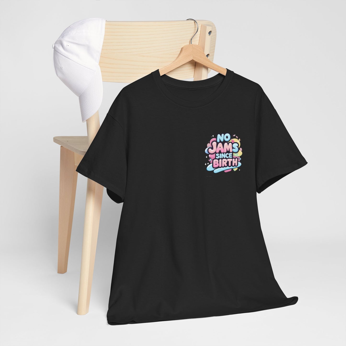 No Jams Since Birth T-Shirt — Cute Pastel Graphic Tee