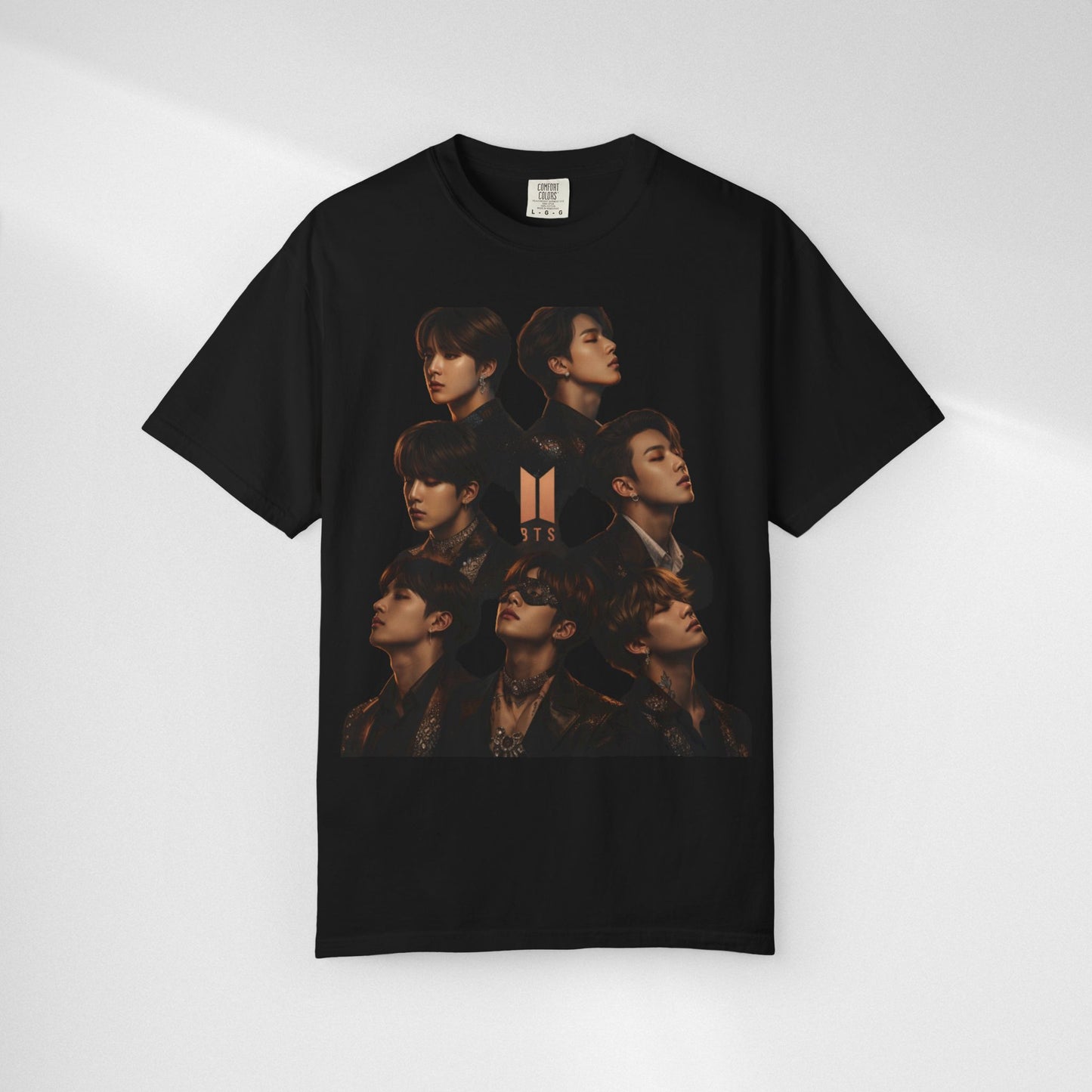 BTS Portrait Collage T-Shirt — Dark Mood Graphic Tee