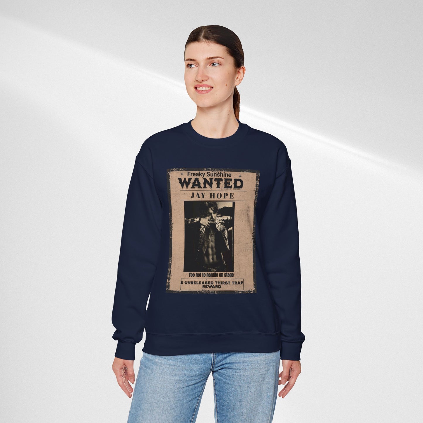 Wanted 'Jay Hope' Vintage Poster Sweatshirt – Retro Western Graphic Crewneck