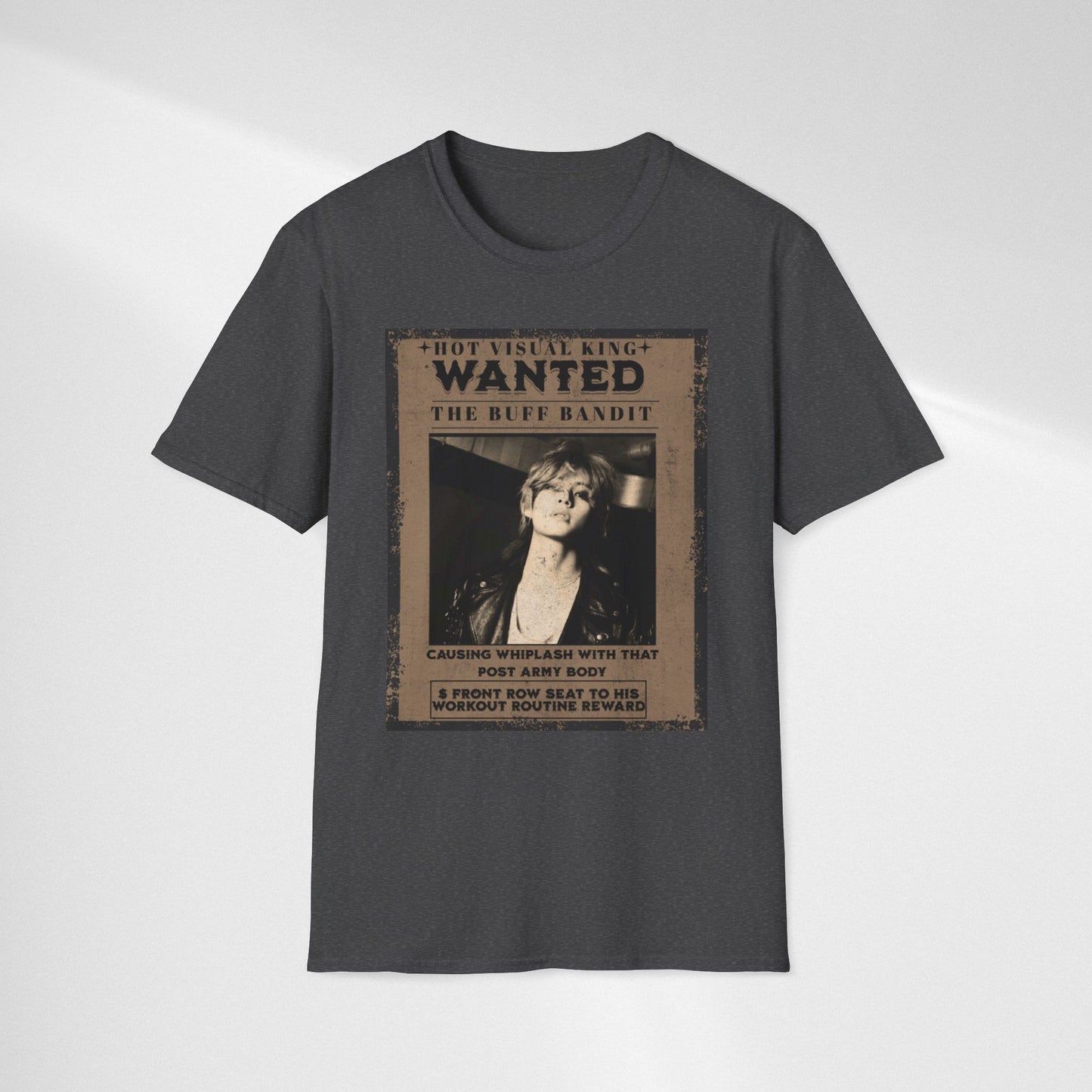 Wanted V Poster Graphic T-Shirt — "The Ruff Bandit" Vintage Western Mugshot Tee
