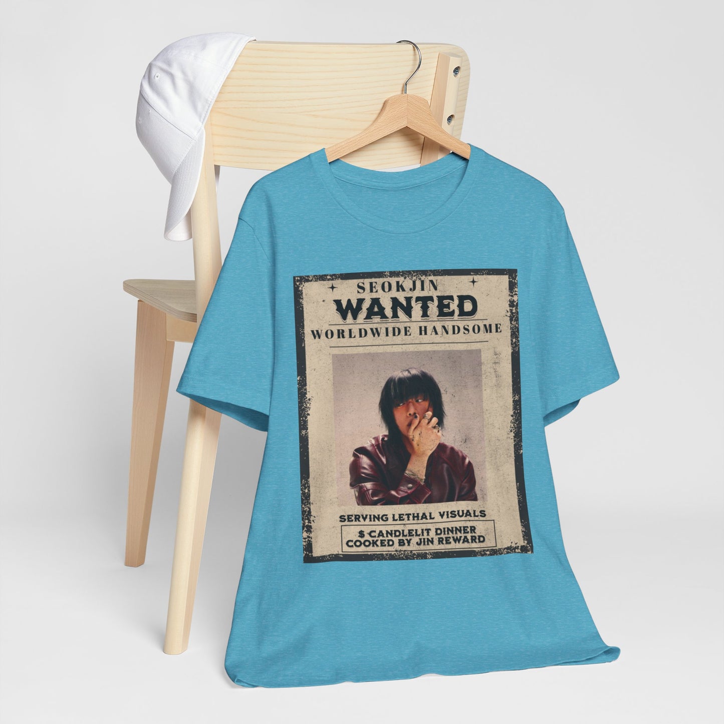 T-Shirt — 'Seokjin Wanted: Worldwide Handsome' Vintage Poster Tee