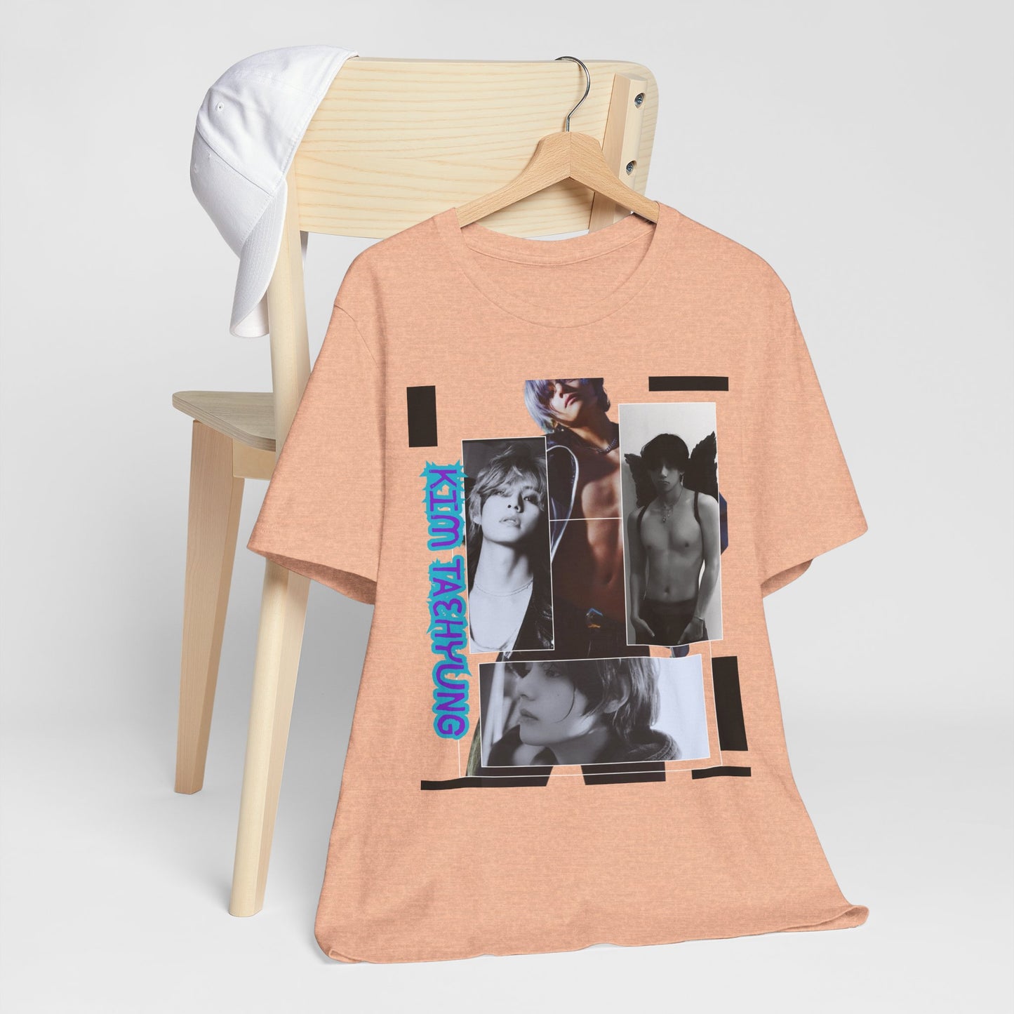 TAE Photo Collage Graphic Tee — Retro Black & White Portraits