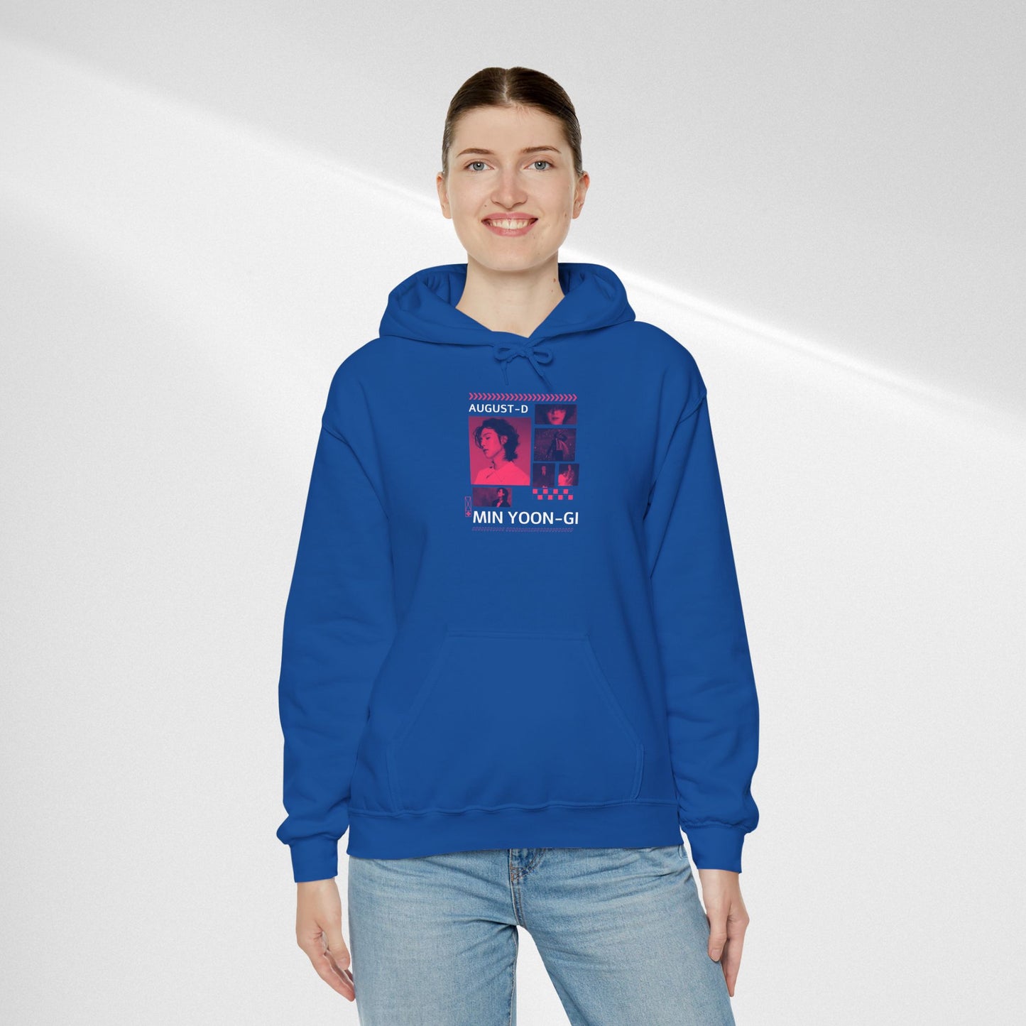 Min Yoon-gi Photo Grid Hoodie — K-Pop Retro Tour Aesthetic