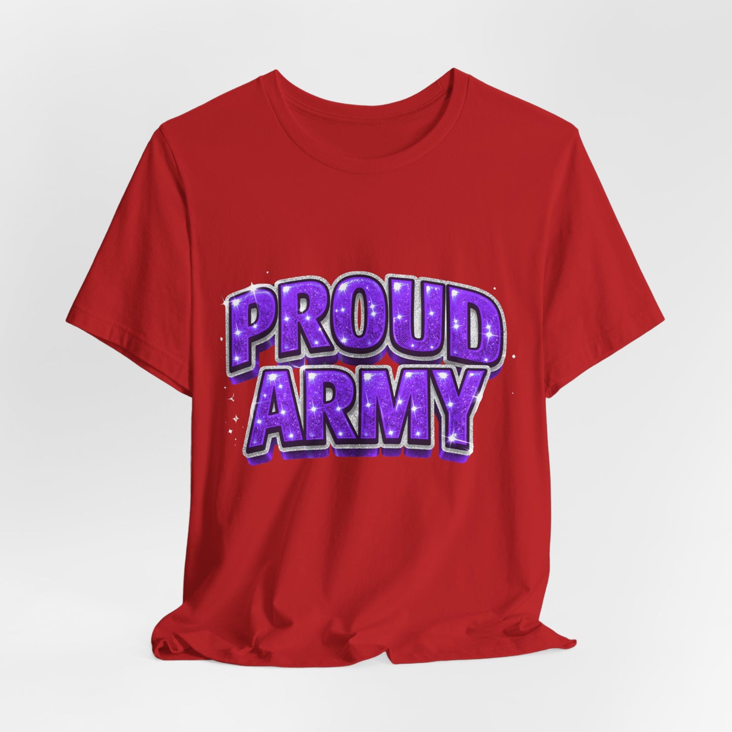 Proud Army T-Shirt — Bold Purple BTS Support Tee