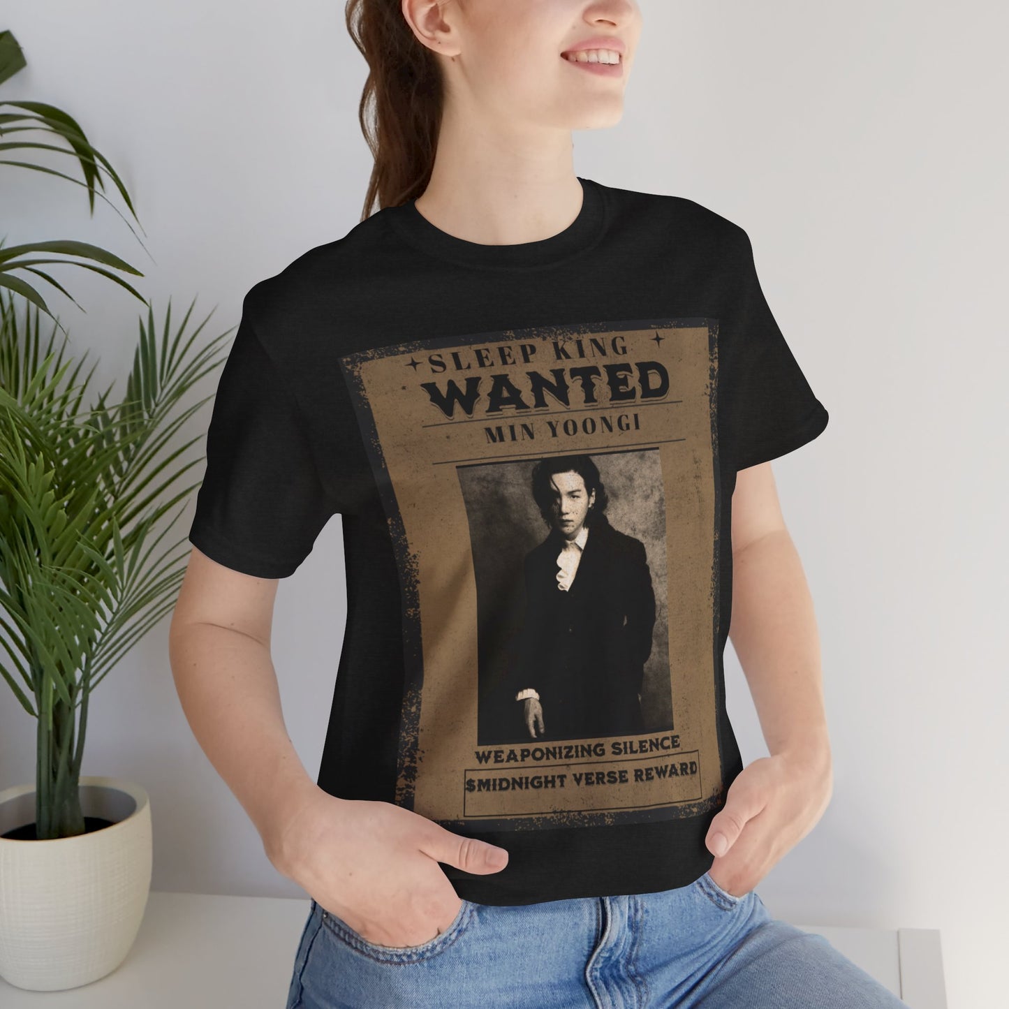 Sleep King Wanted Tee — Vintage 'Min Yoongi' Poster Shirt