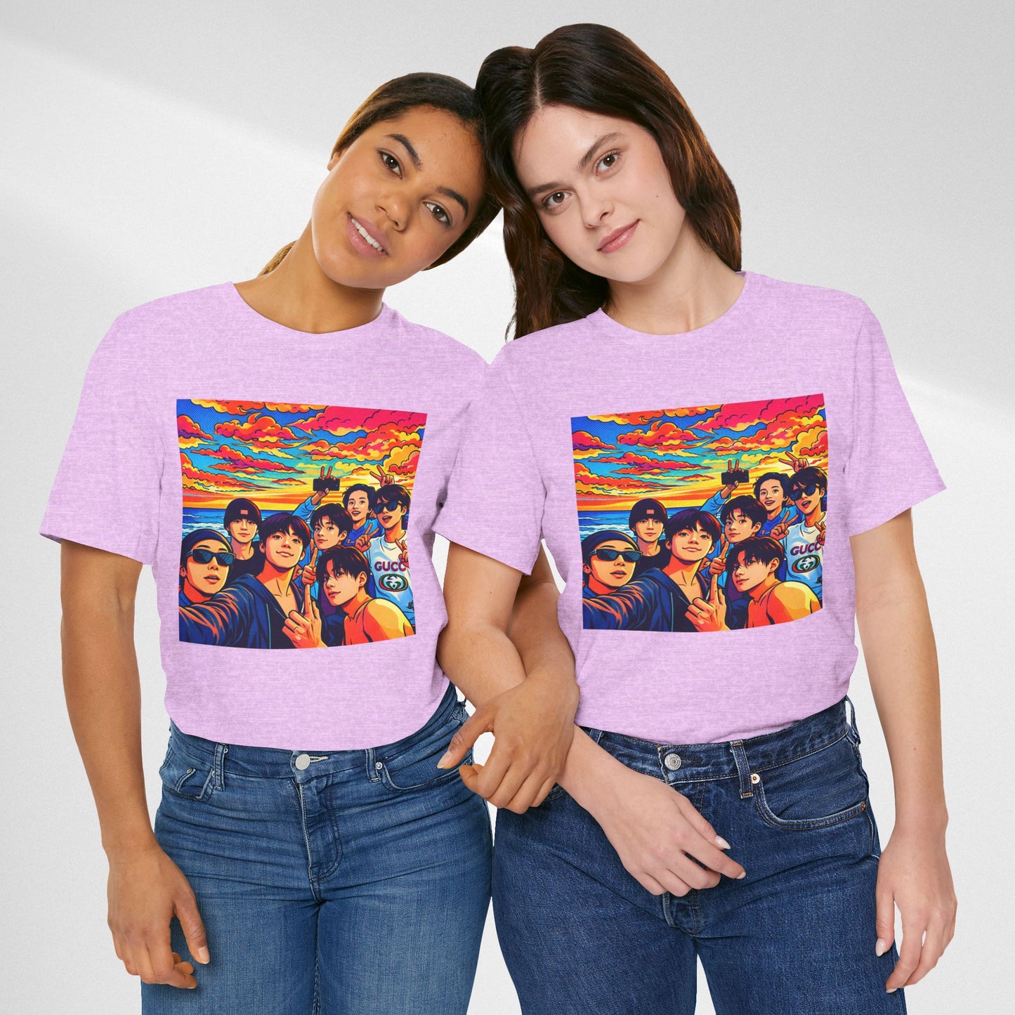 BTS Vibrant Sunset Group Portrait Tee