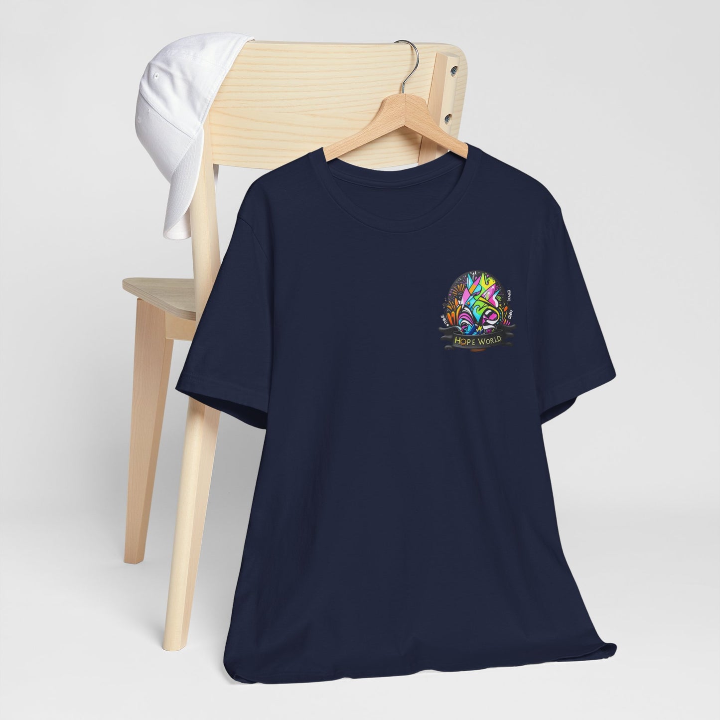 Hope World Graphic Tee — Colorful Graffiti BTS-Inspired Shirt