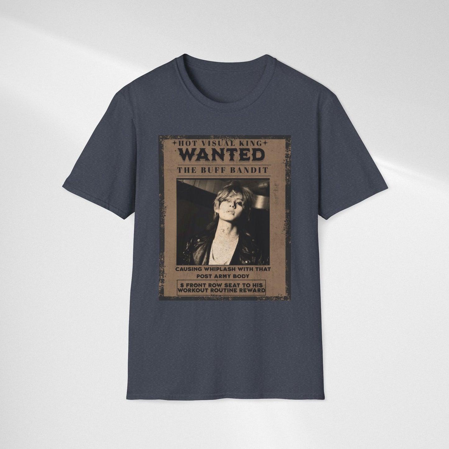 Wanted V Poster Graphic T-Shirt — "The Ruff Bandit" Vintage Western Mugshot Tee