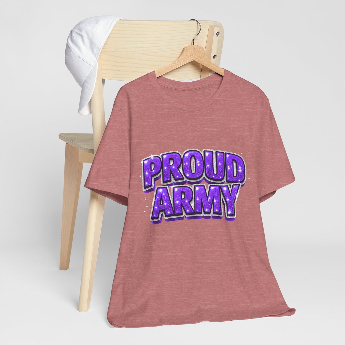 Proud Army T-Shirt — Bold Purple BTS Support Tee