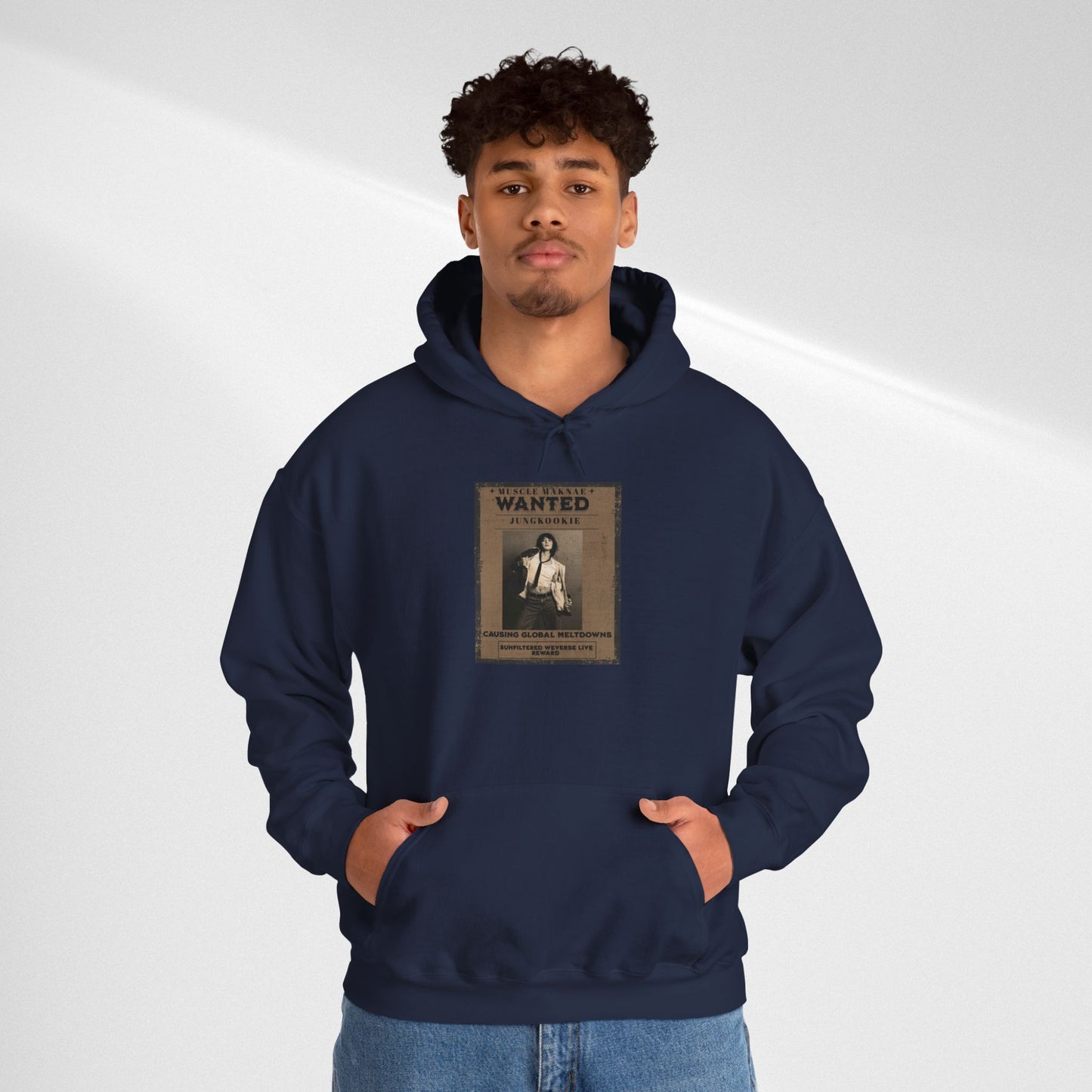 Hoodie — Vintage JK 'WANTED' Poster Graphic Pullover