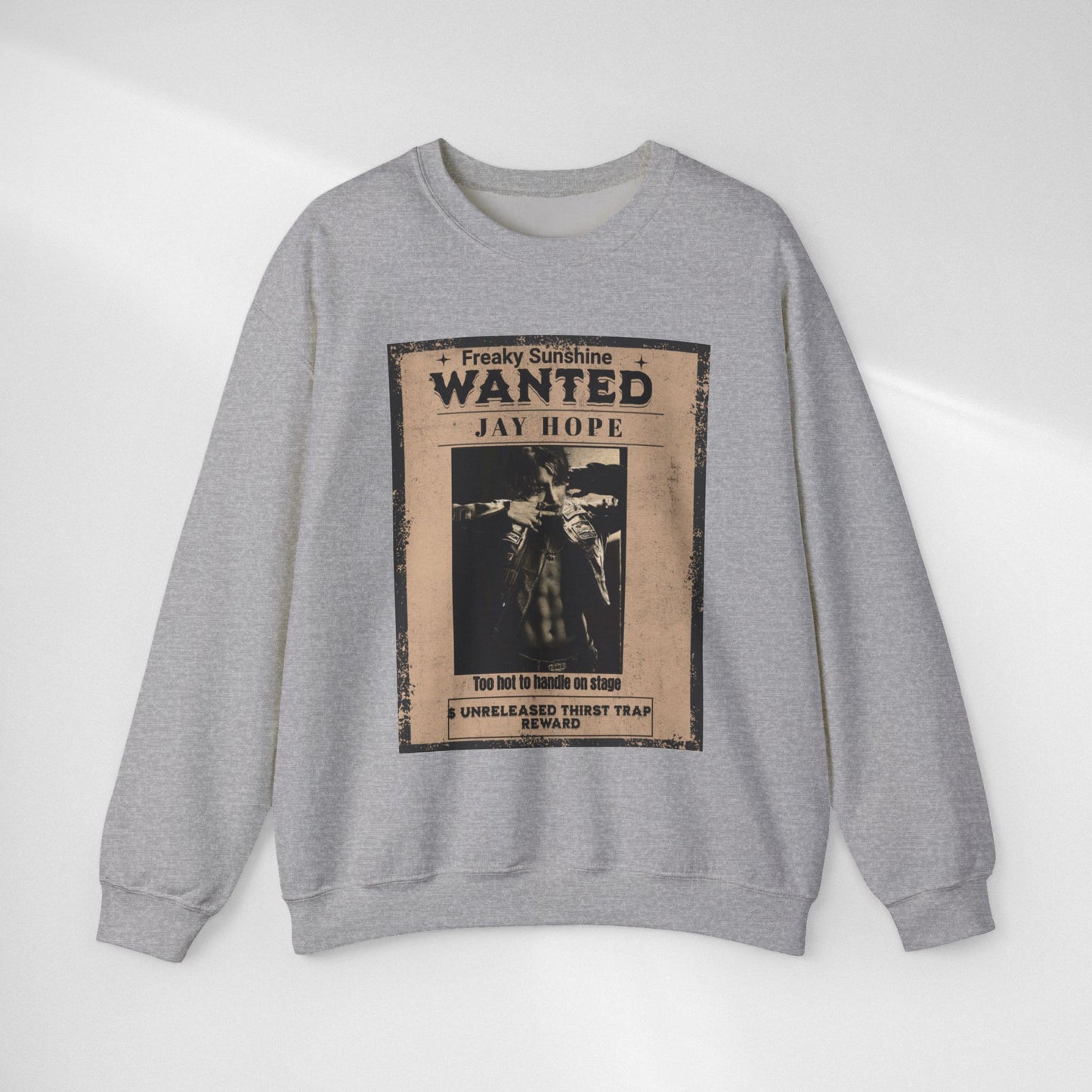 Wanted 'Jay Hope' Vintage Poster Sweatshirt – Retro Western Graphic Crewneck
