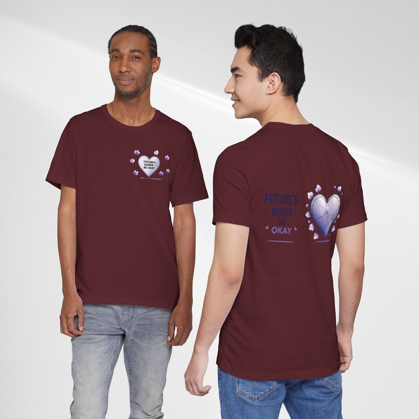 Future's Gonna Be Okay T-Shirt — Purple Heart Positive Graphic Tee