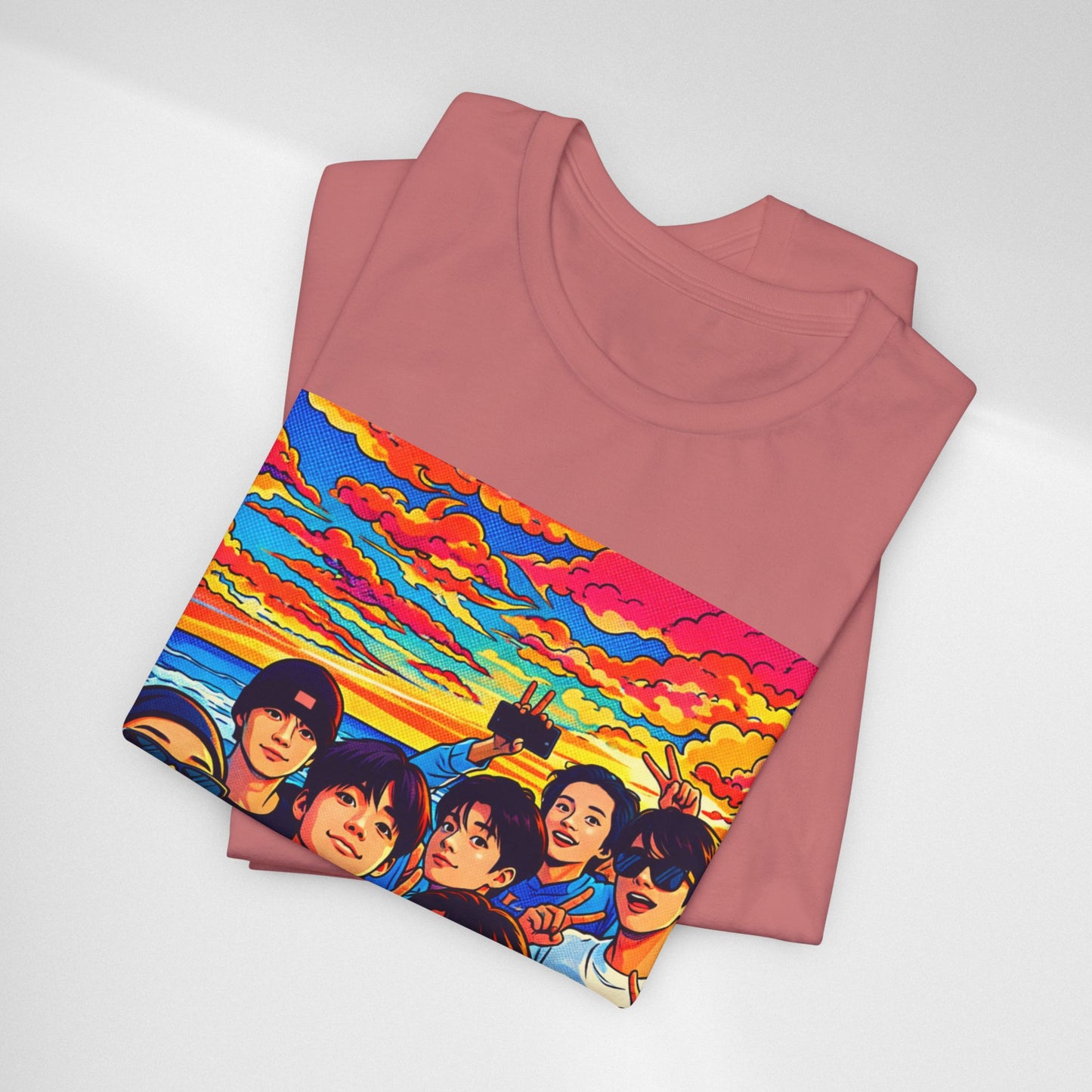 BTS Vibrant Sunset Group Portrait Tee
