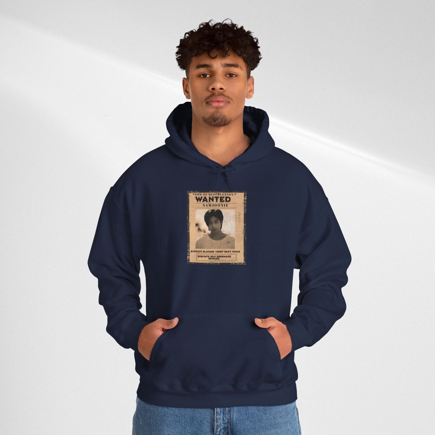 Hoodie - Vintage Namjoon 'WANTED' Poster Graphic Pullover
