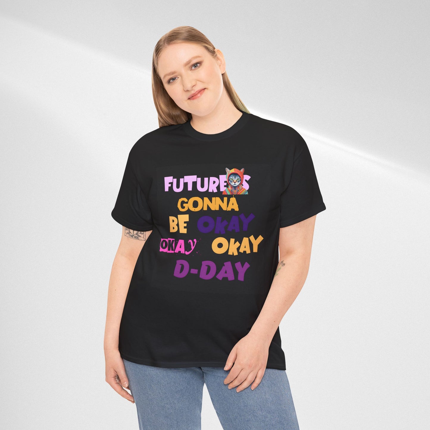 Future's Gonna Be Okay D-Day T-Shirt — Positive Retro Graphic Tee