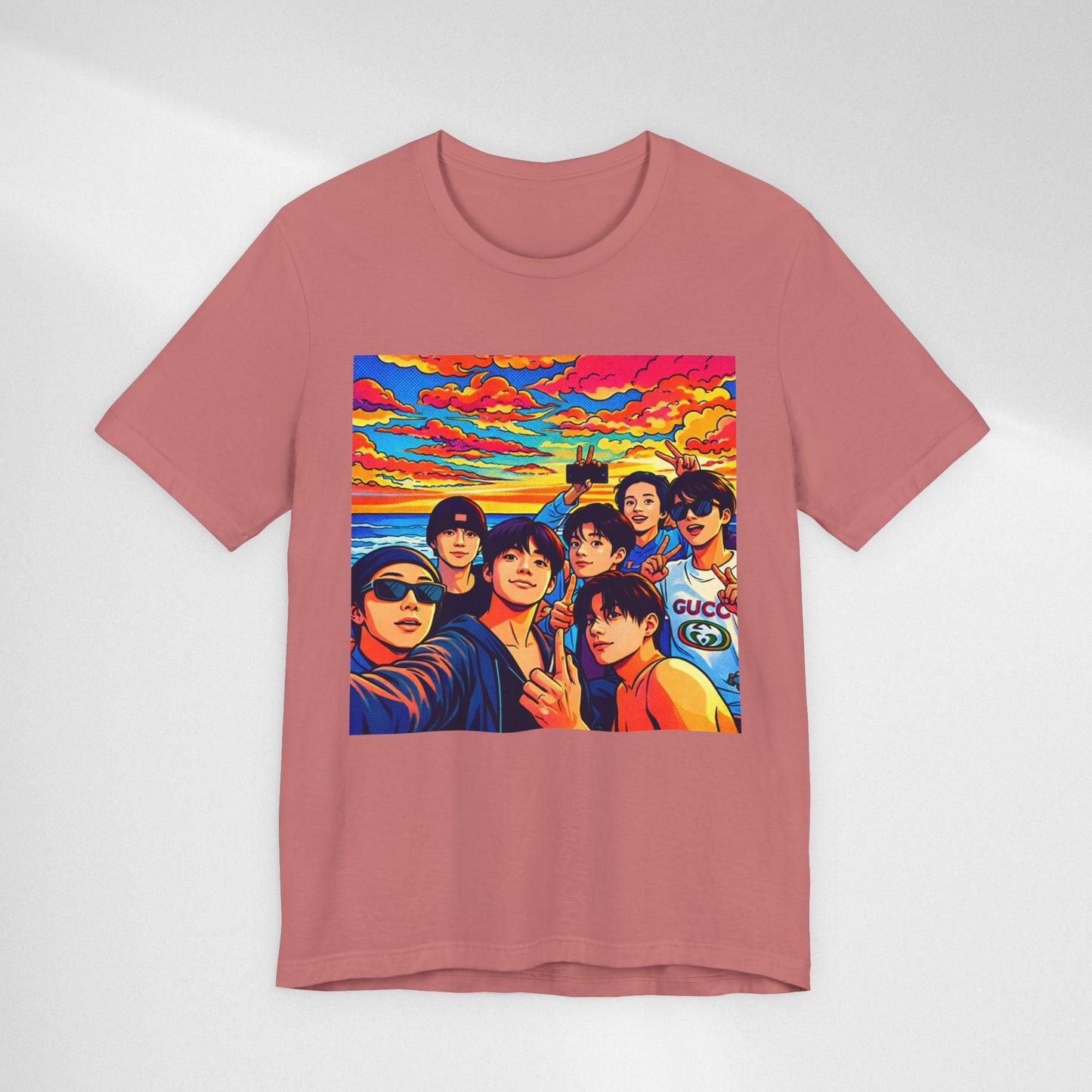 BTS Vibrant Sunset Group Portrait Tee
