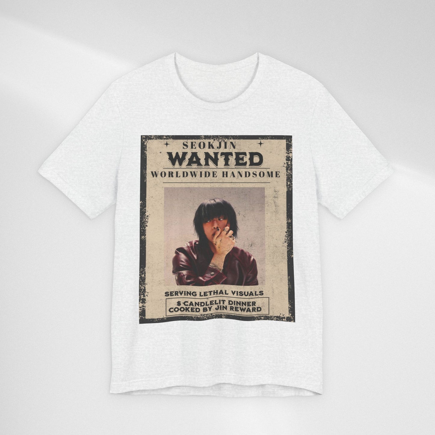 T-Shirt — 'Seokjin Wanted: Worldwide Handsome' Vintage Poster Tee