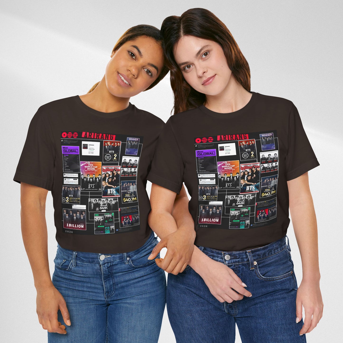 BTS  ARIRANG Collage Graphic Tee — K‑Pop Fan Tribute Shirt